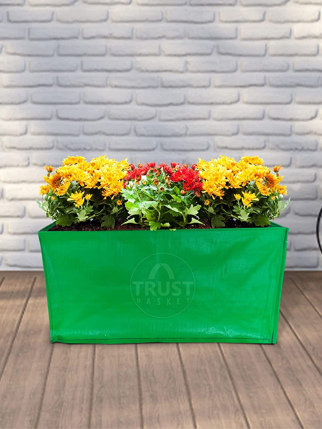 

TRUSTBASKET Set Of 5 Green Rectangle Grow Bag