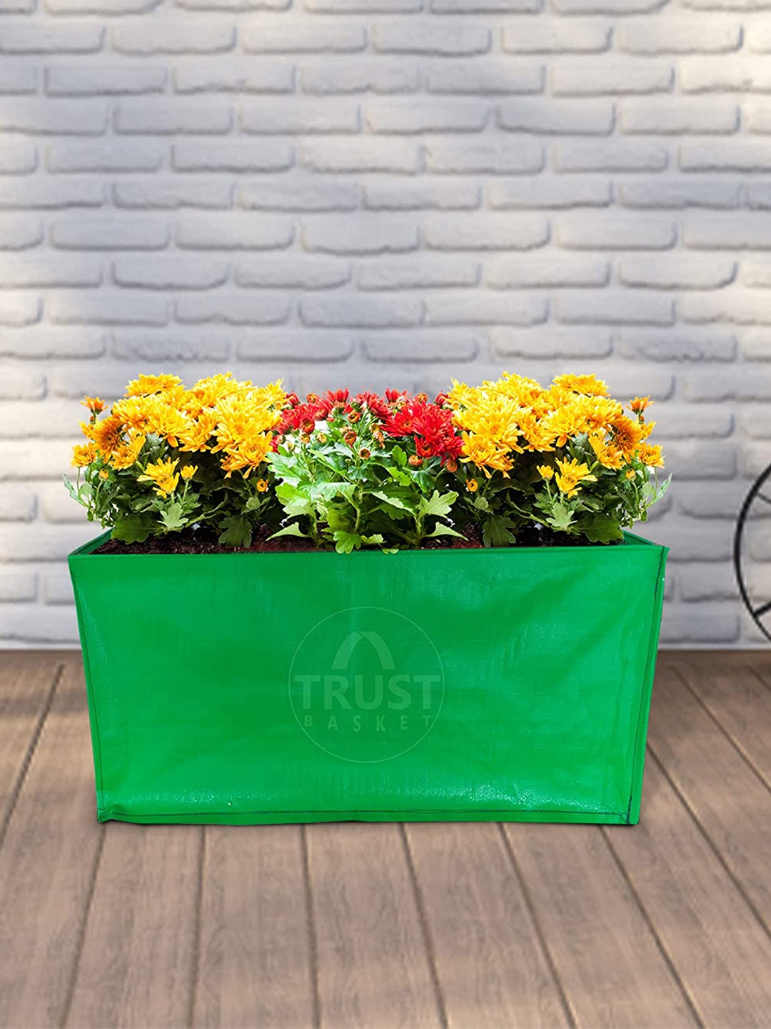 

TRUSTBASKET Set Of 10 Green Rectangular Grow Bag