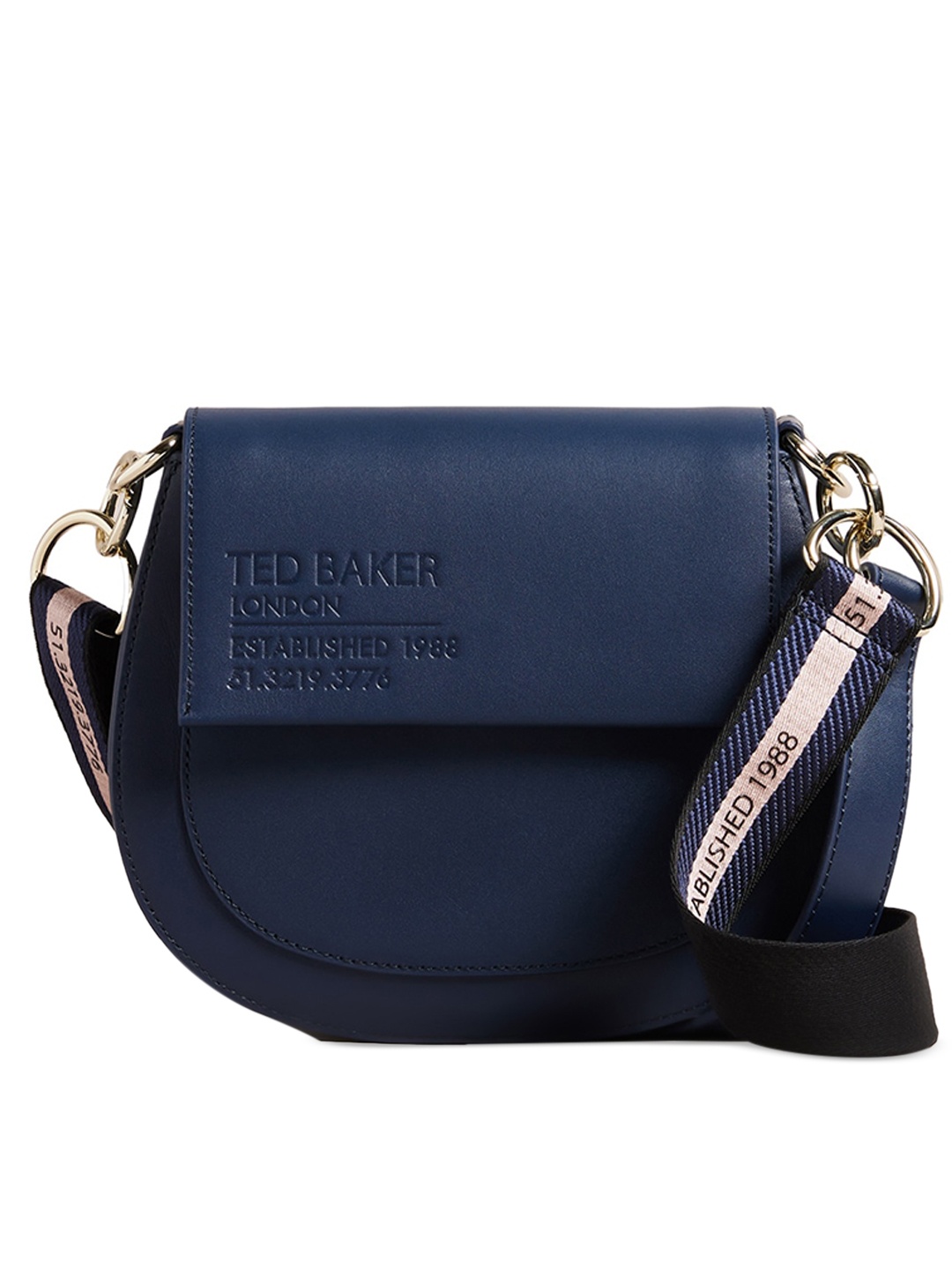 

Ted Baker Women Half Moon Satchel, Navy blue