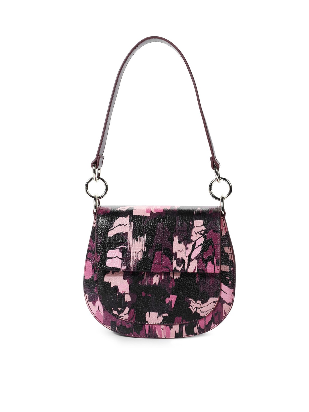 

Ted Baker Black Printed Leather Bucket Sling Bag