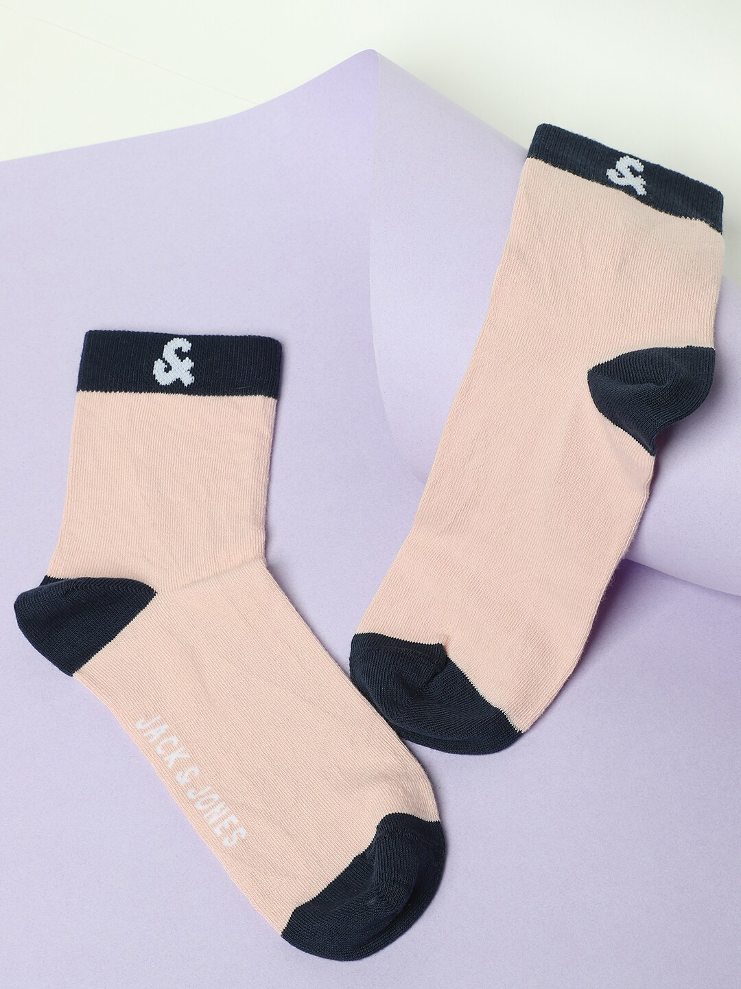 

Jack & Jones Men Ankle-Length Cotton Socks, Pink