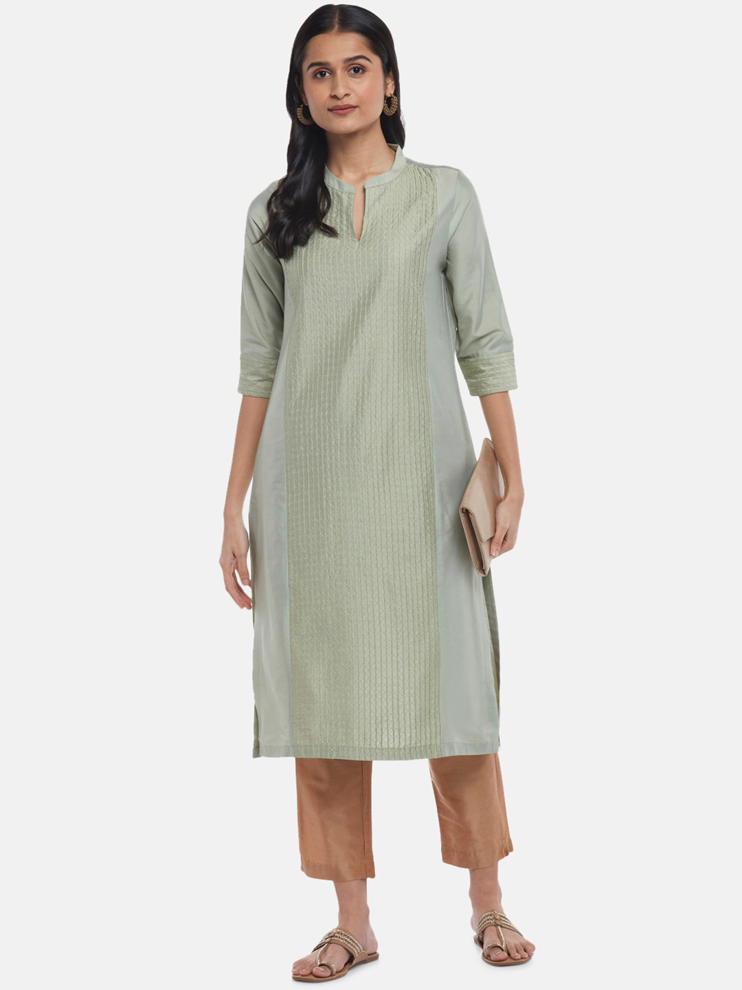 

RANGMANCH BY PANTALOONS Women Sea Green Kurta