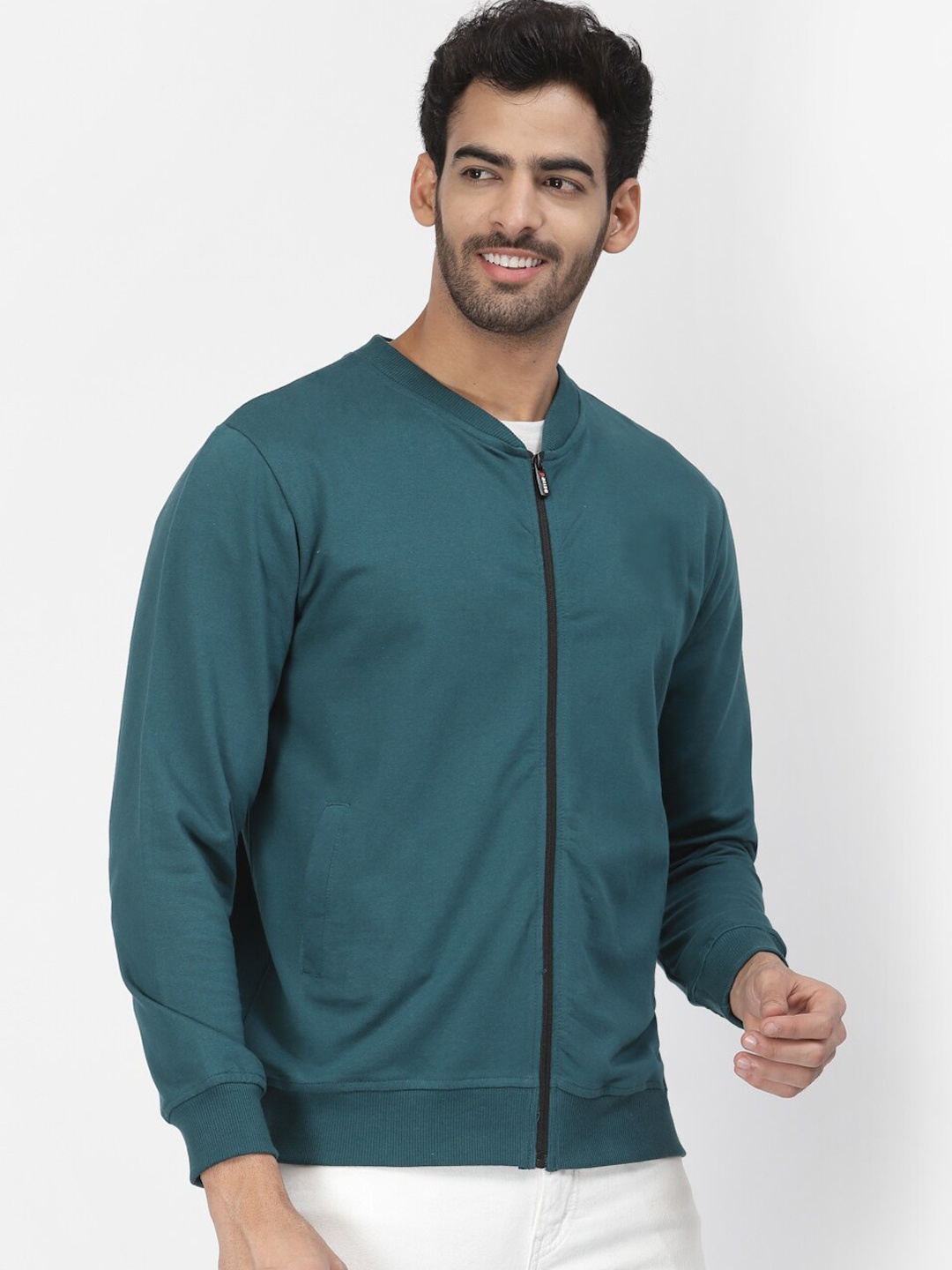 

PAUSE SPORT Men Fleece Lightweight Outdoor Bomber Jacket, Teal