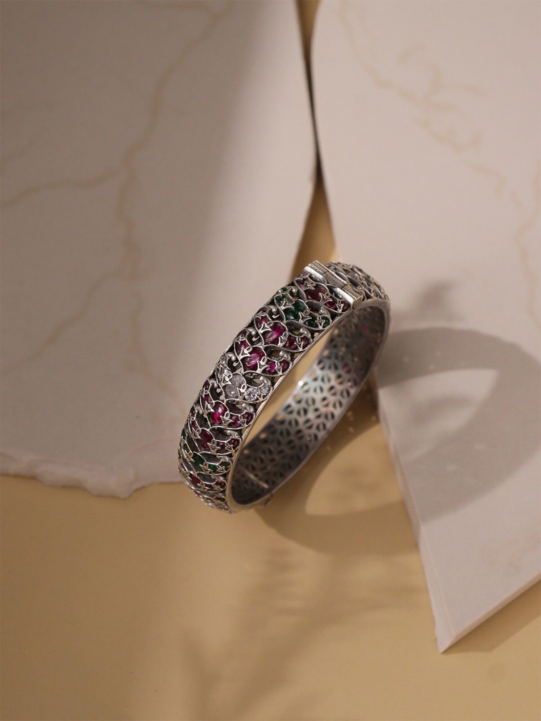 

CURIO COTTAGE Women Silver-Plated Bangle-Style Bracelet