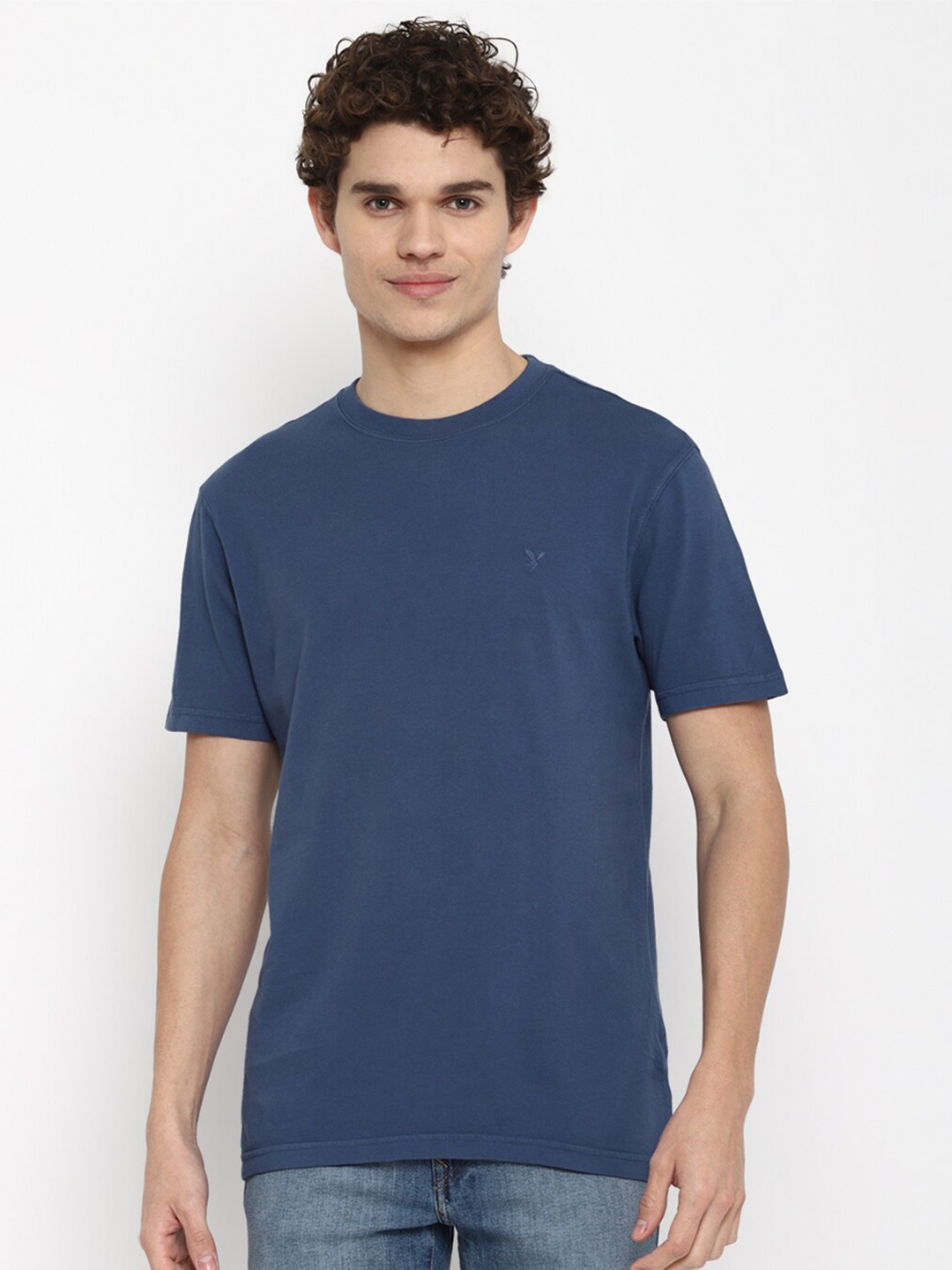 

AMERICAN EAGLE OUTFITTERS Men Round Neck Cotton T-shirt, Blue
