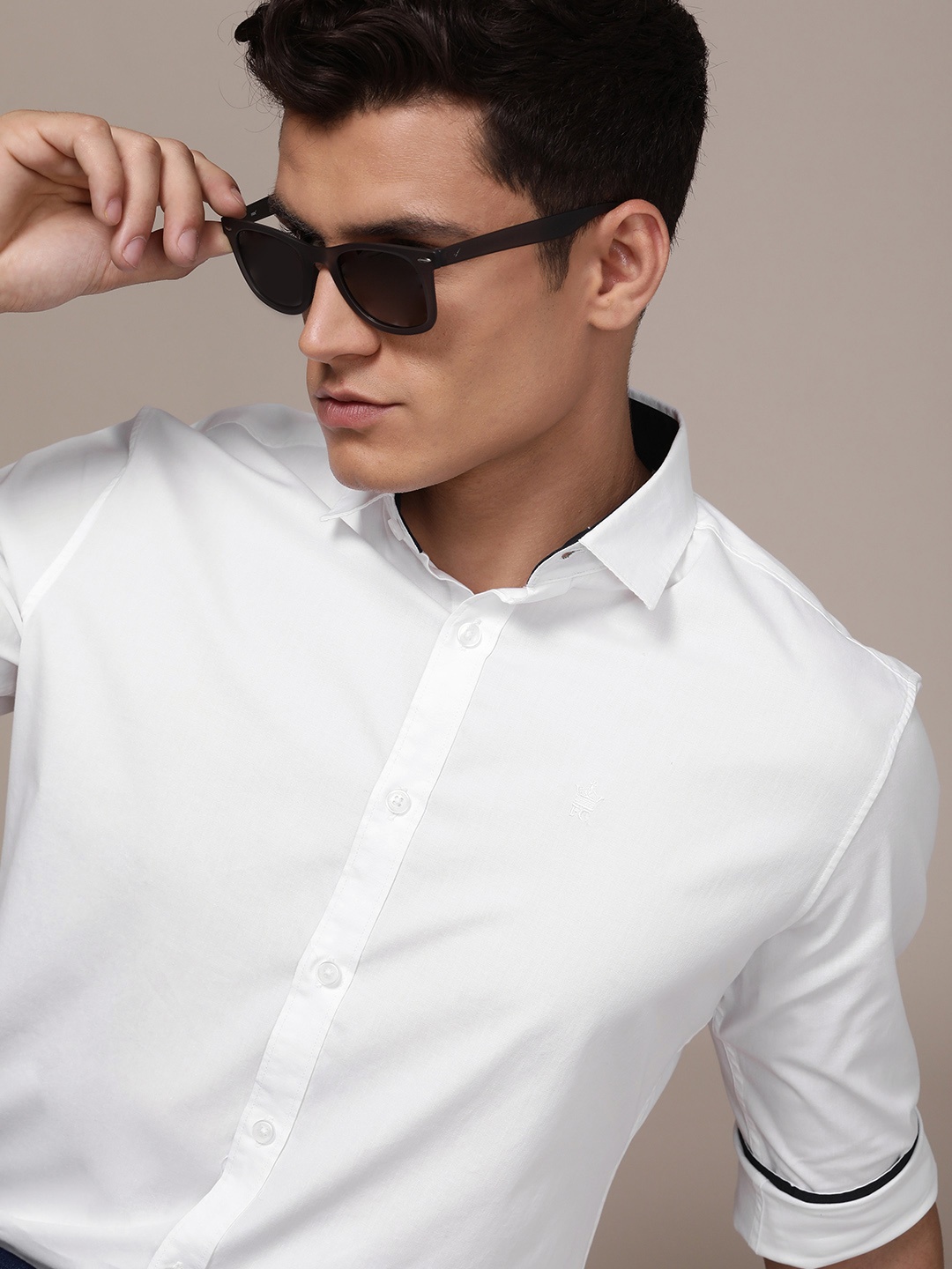 

French Connection Slim Fit Opaque Casual Shirt, White