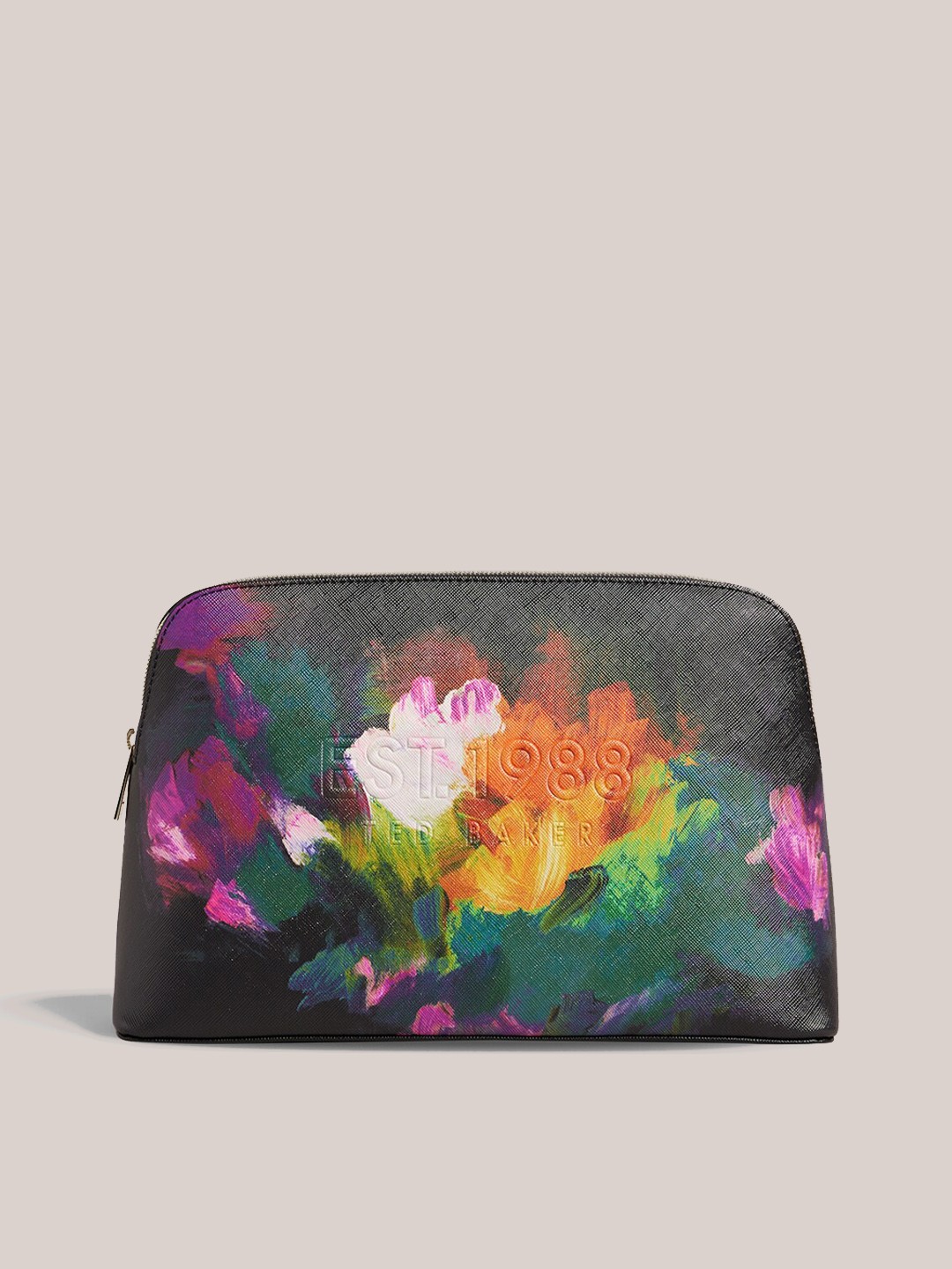 

Ted Baker Women Floral Printed Zip Around Wallet, Black