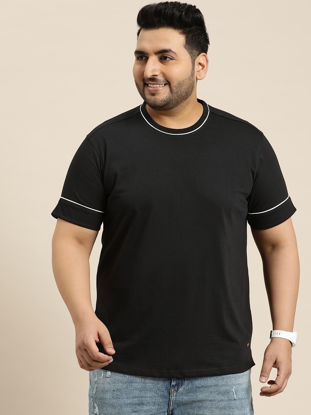 

Sztori Men Plus Size T-shirt, Black