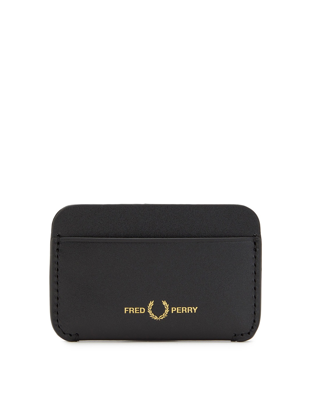 

Fred Perry Men Typography Leather Card Holder, Black