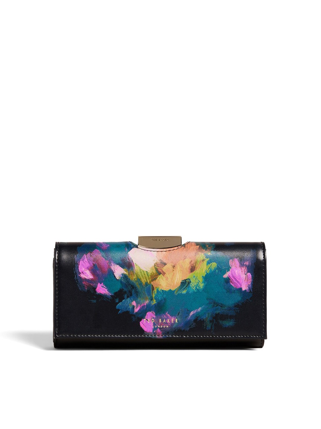 

Ted Baker Women Black Abstract Printed Two Fold Wallet