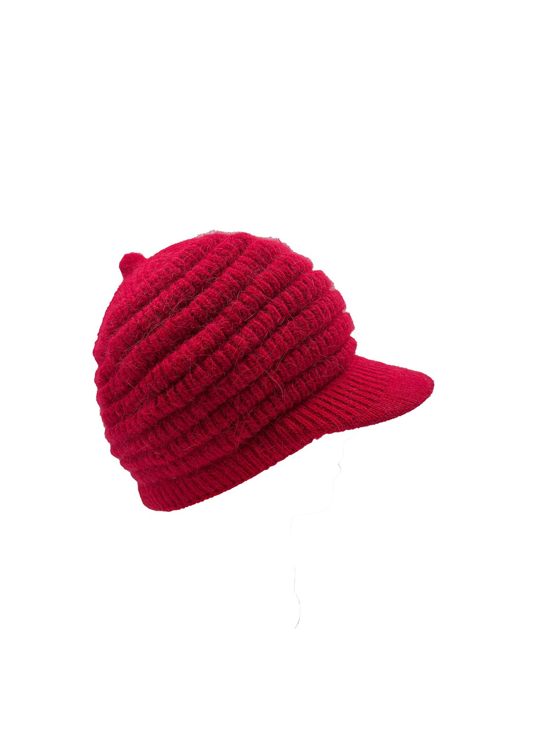 

YOUSTYLO Wool Visor Cap, Red