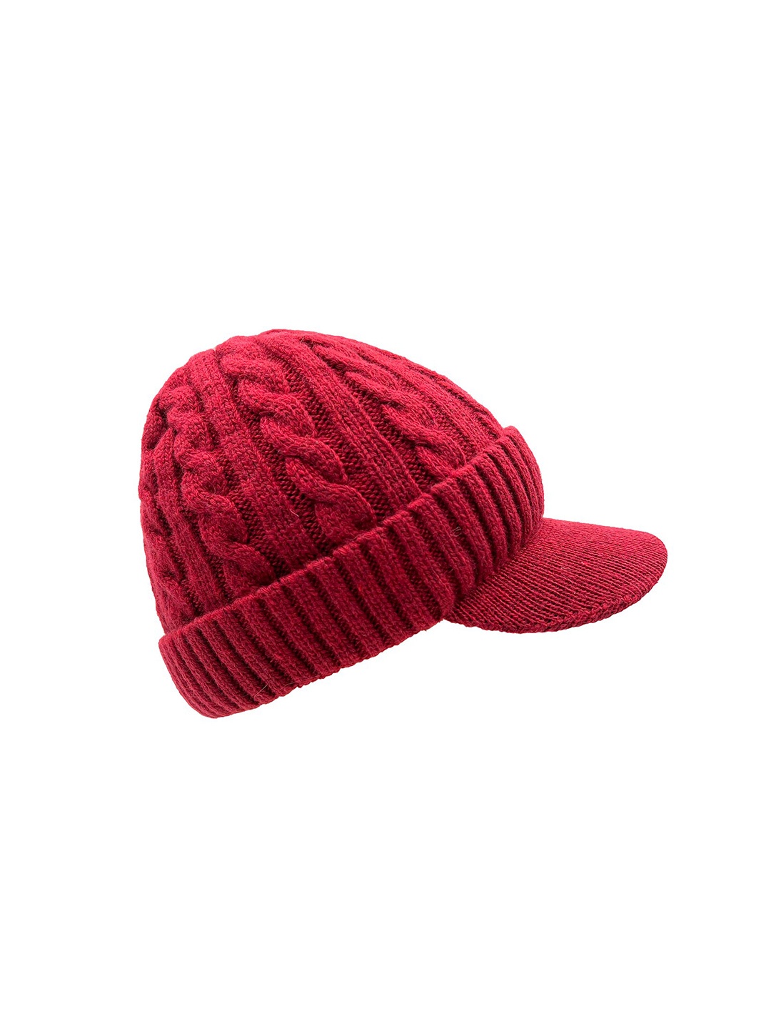 

YOUSTYLO Wool Visor Cap, Red