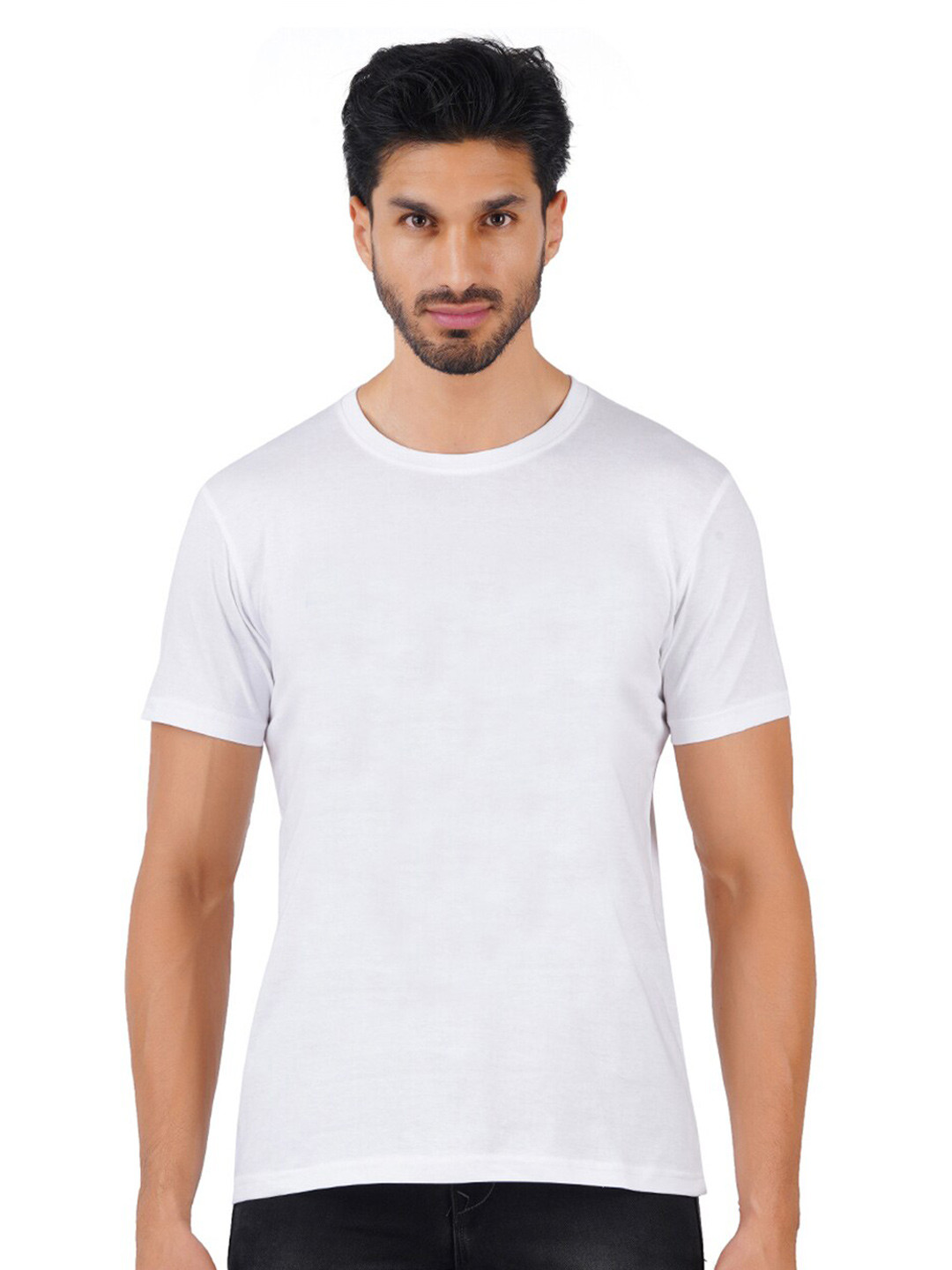 

Vibrant Vesture Men Pure Cotton T-shirt, White