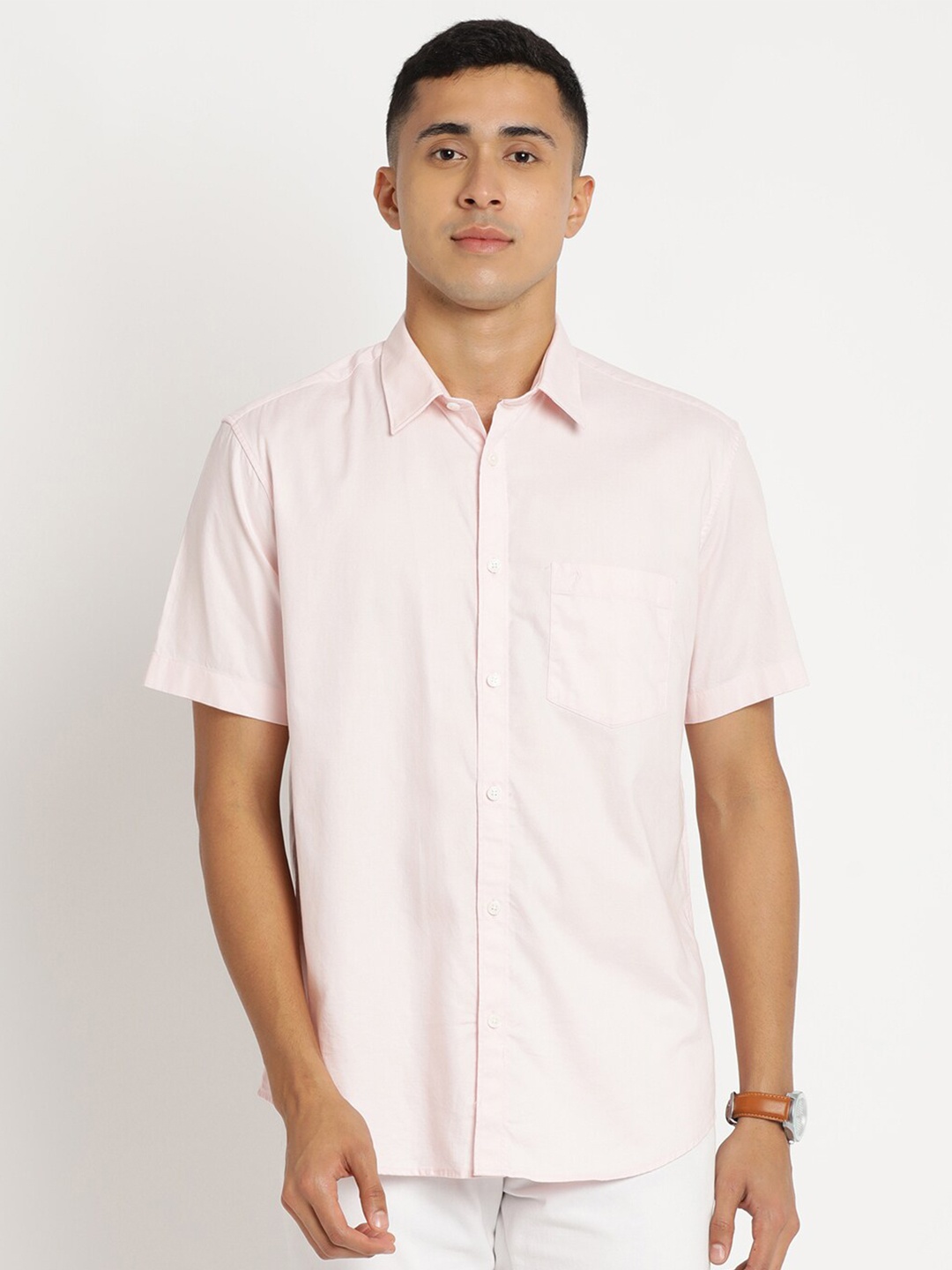 

Indian Terrain Men Pink Chiseled Slim Fit Casual Shirt