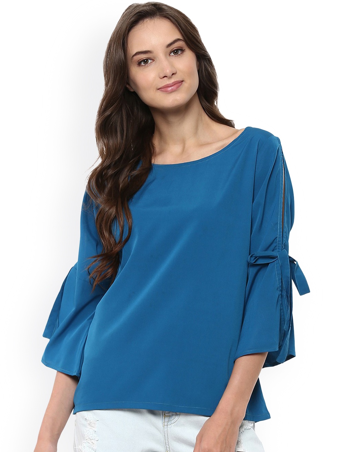 

Pannkh Women Blue Solid Top