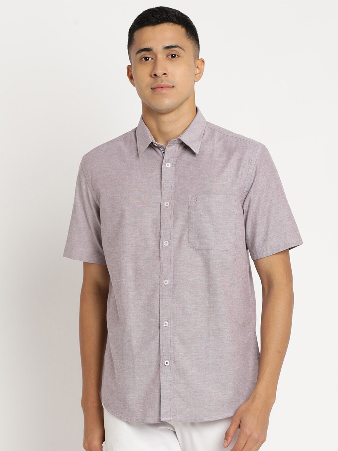 

Indian Terrain Men Chiseled Slim Fit Cotton Casual Shirt, Brown