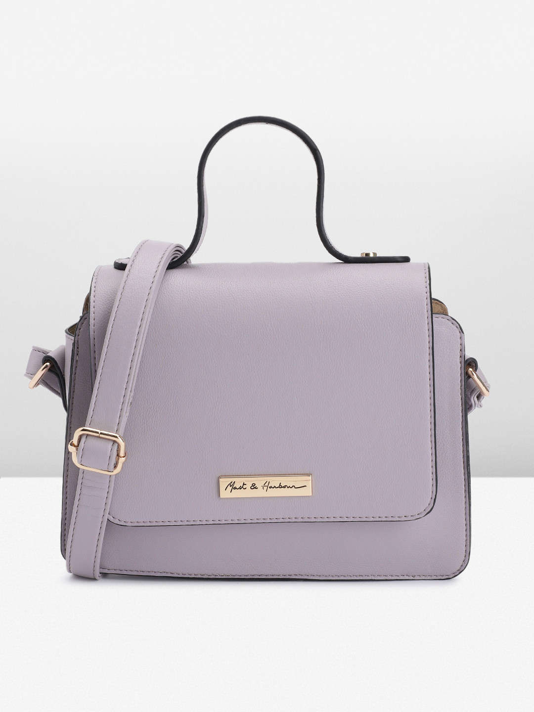 

Mast & Harbour Women Solid Satchel, Lavender