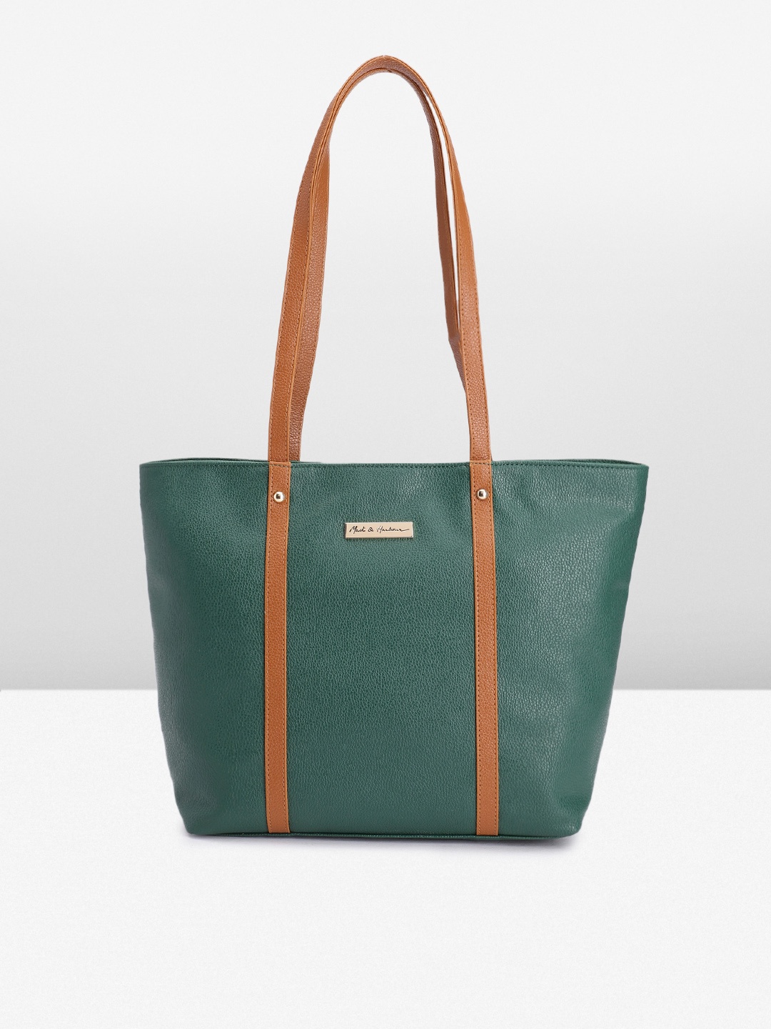 

Mast & Harbour Textured PU Regular Structured Shoulder Bag, Green