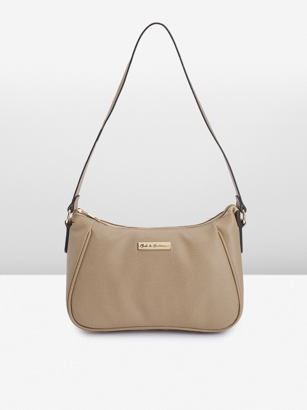 

Mast & Harbour Women Solid Hobo Bag, Taupe