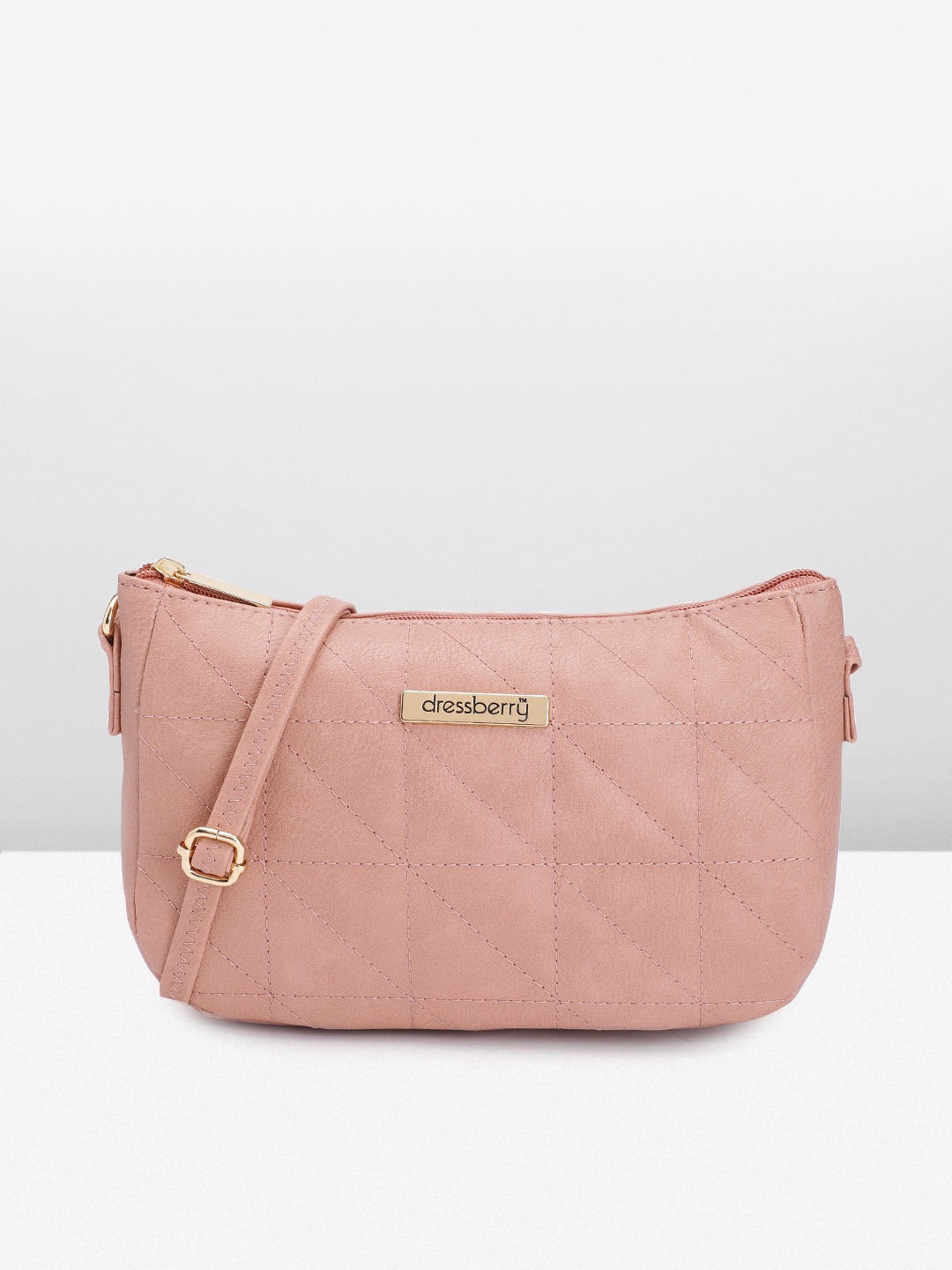 

DressBerry Textured Sling Bag, Pink