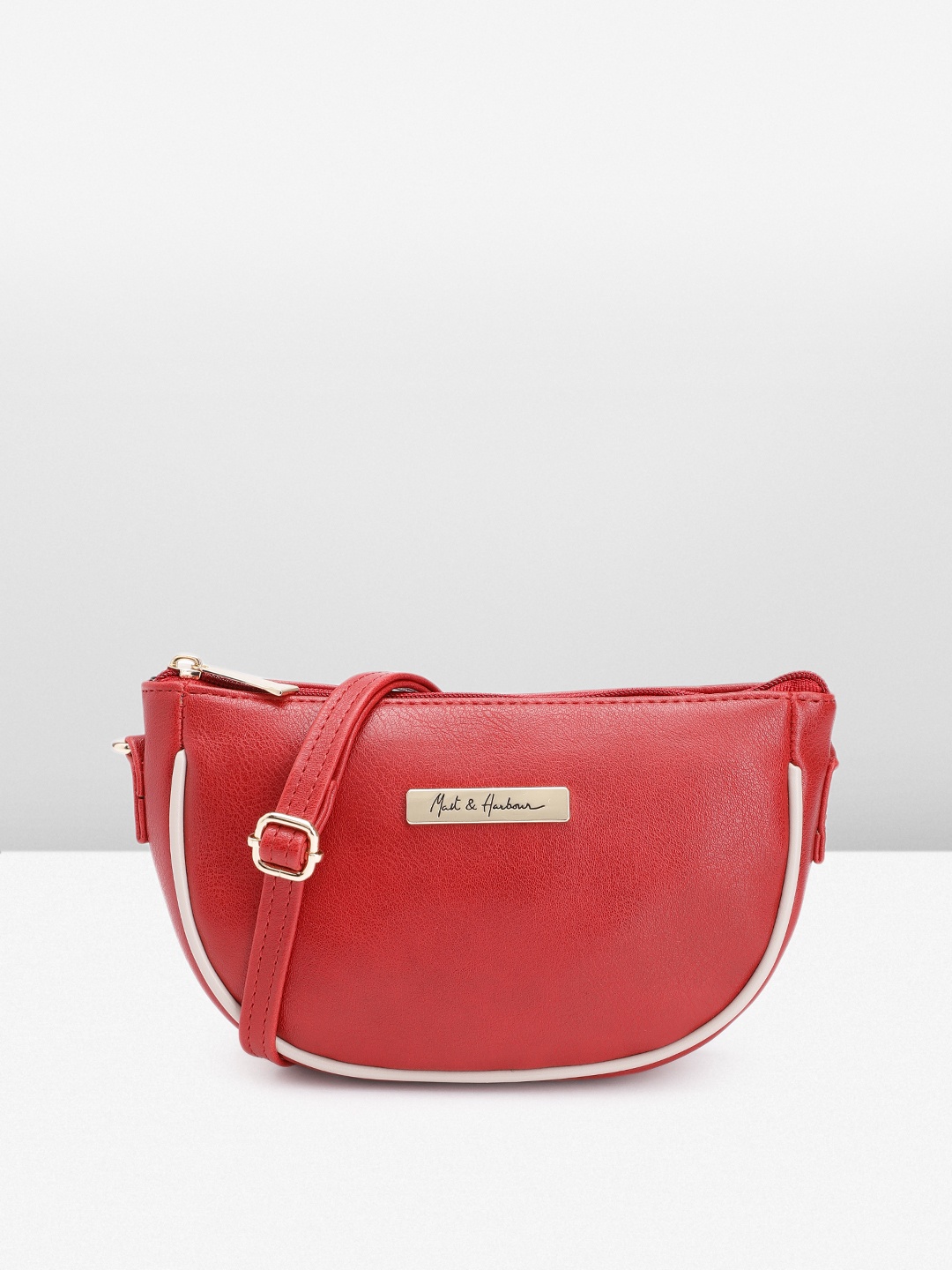 

Mast & Harbour Half Moon Sling Bag, Red