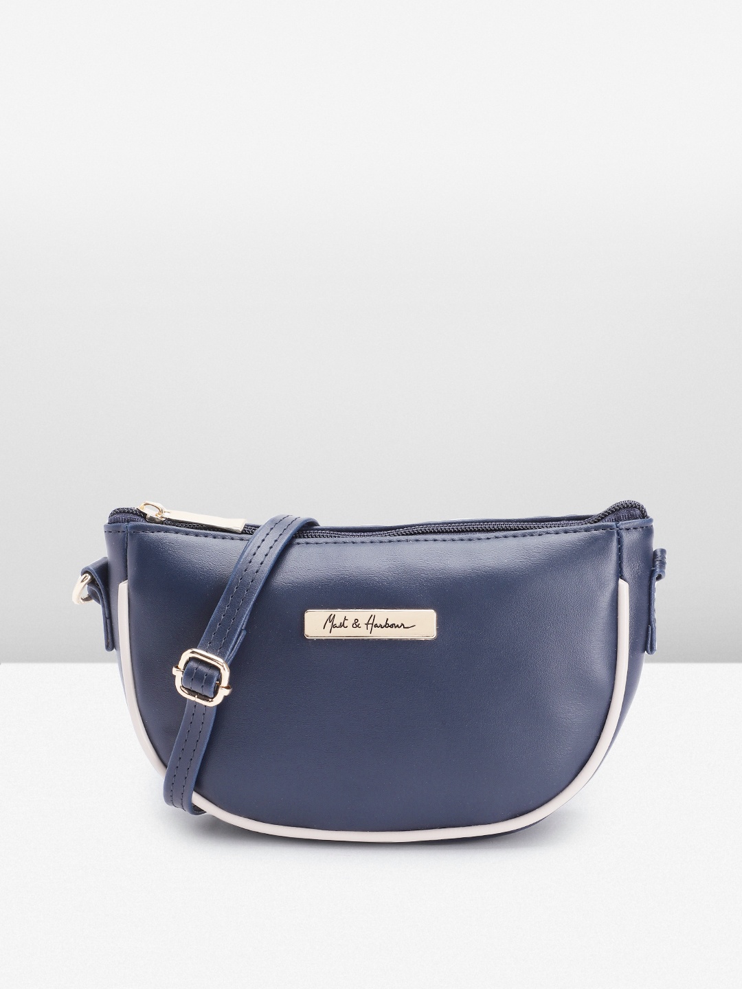 

Mast & Harbour Women Solid Sling Bag, Navy blue