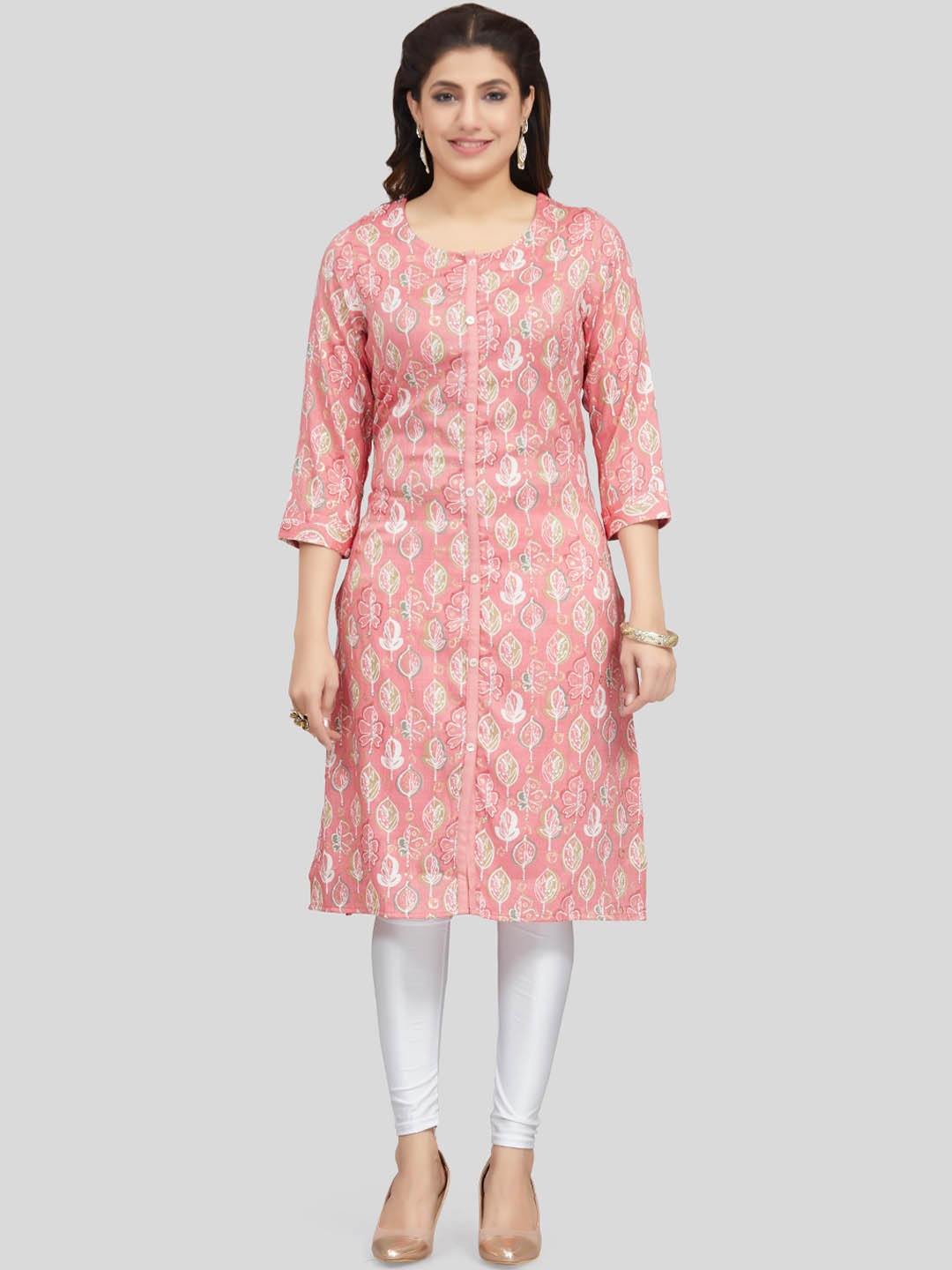 

Saree Swarg Women Ethnic Motifs Printed Kurta, Pink