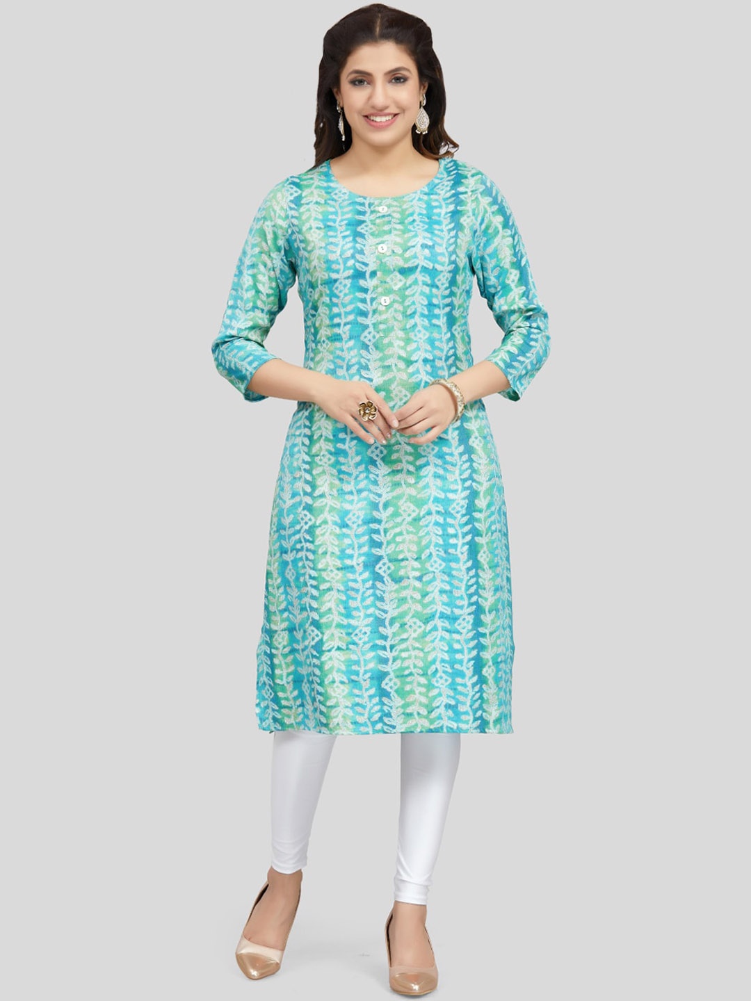 

Saree Swarg Women Ethnic Motifs Printed Kurta, Blue