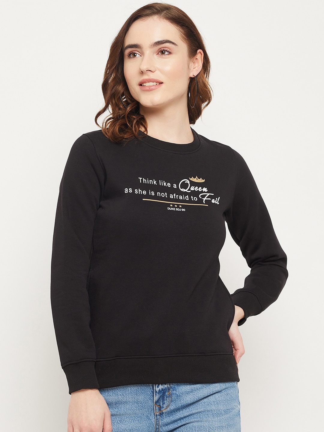 

Duke Typography Printed Sweatshirt, Black