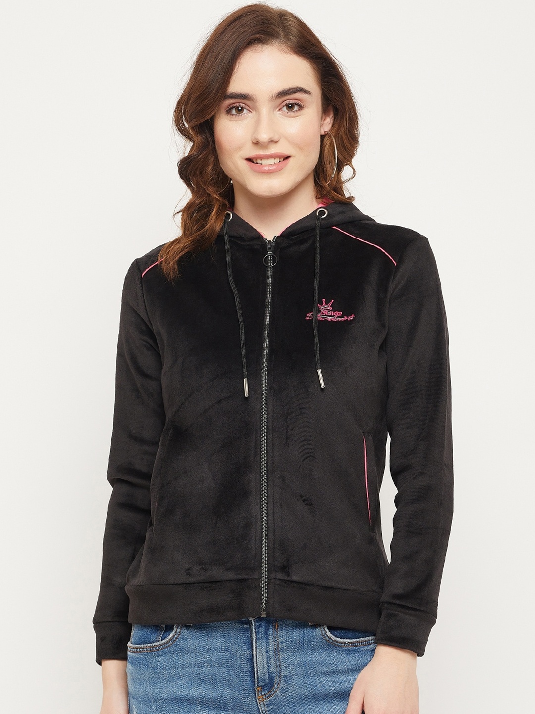 

Duke Hooded Front-Open Sweatshirt, Black