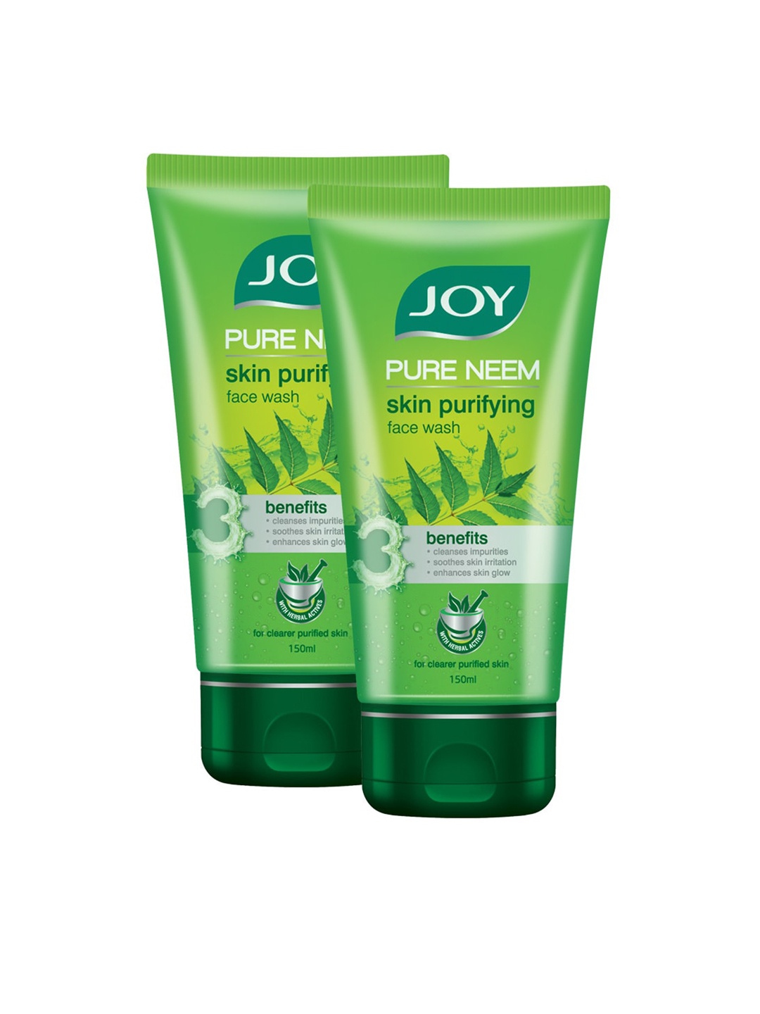

JOY Set of 2 Skin Purifying Neem Face Wash 150 ml each, Green