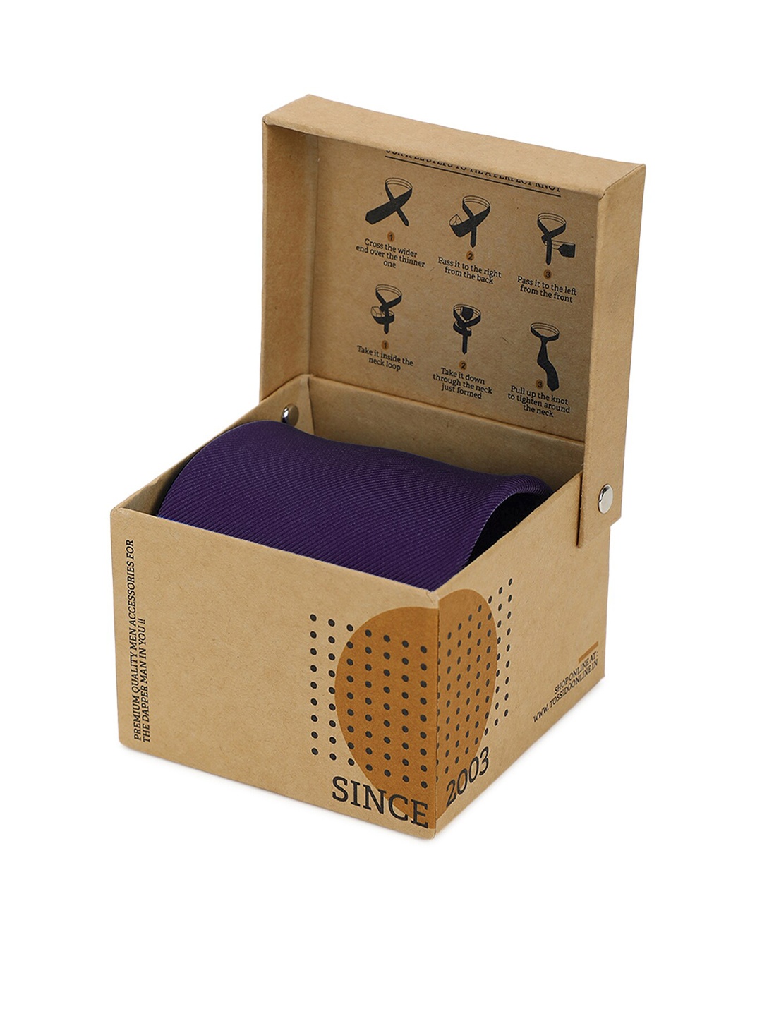 

Tossido Men Solid Broad Tie, Purple