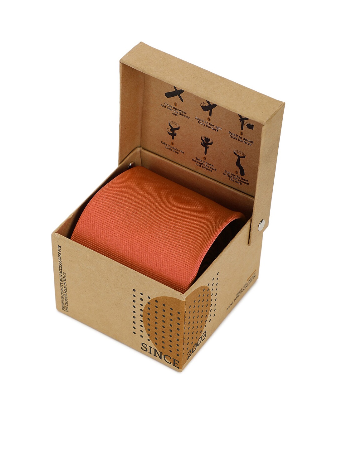

Tossido Men Solid Broad Tie, Orange