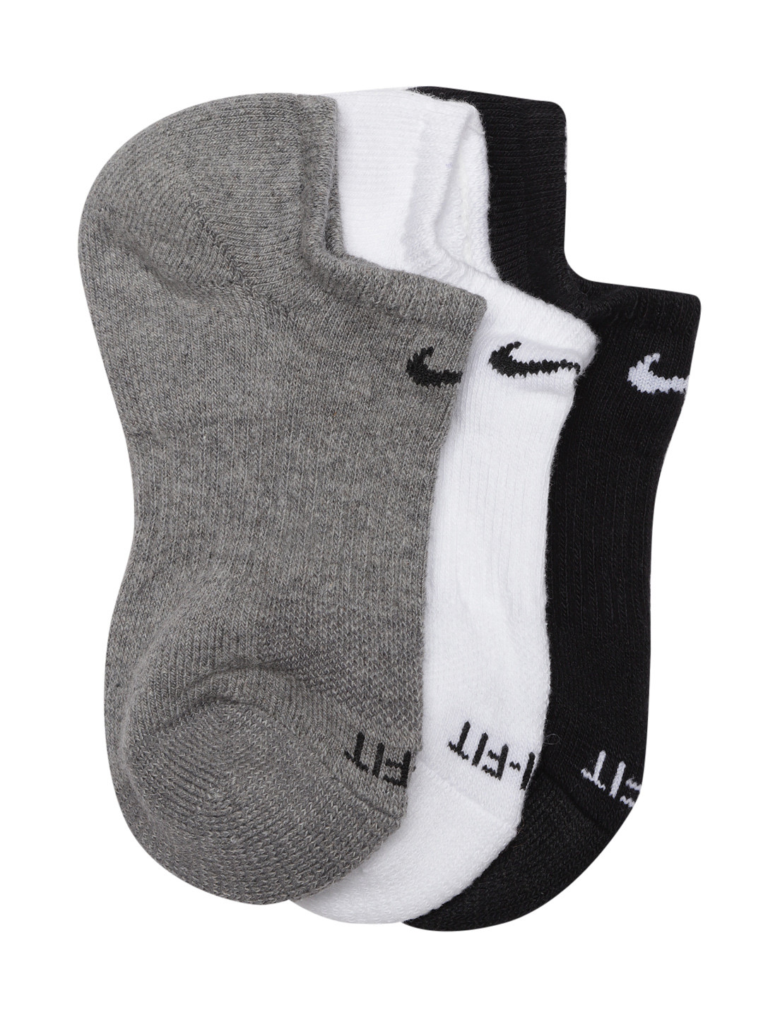 

Nike Unisex Pack of 3 Everyday Plus Cushion Training No-Show Dri-Fit Shoe-Liners, Grey