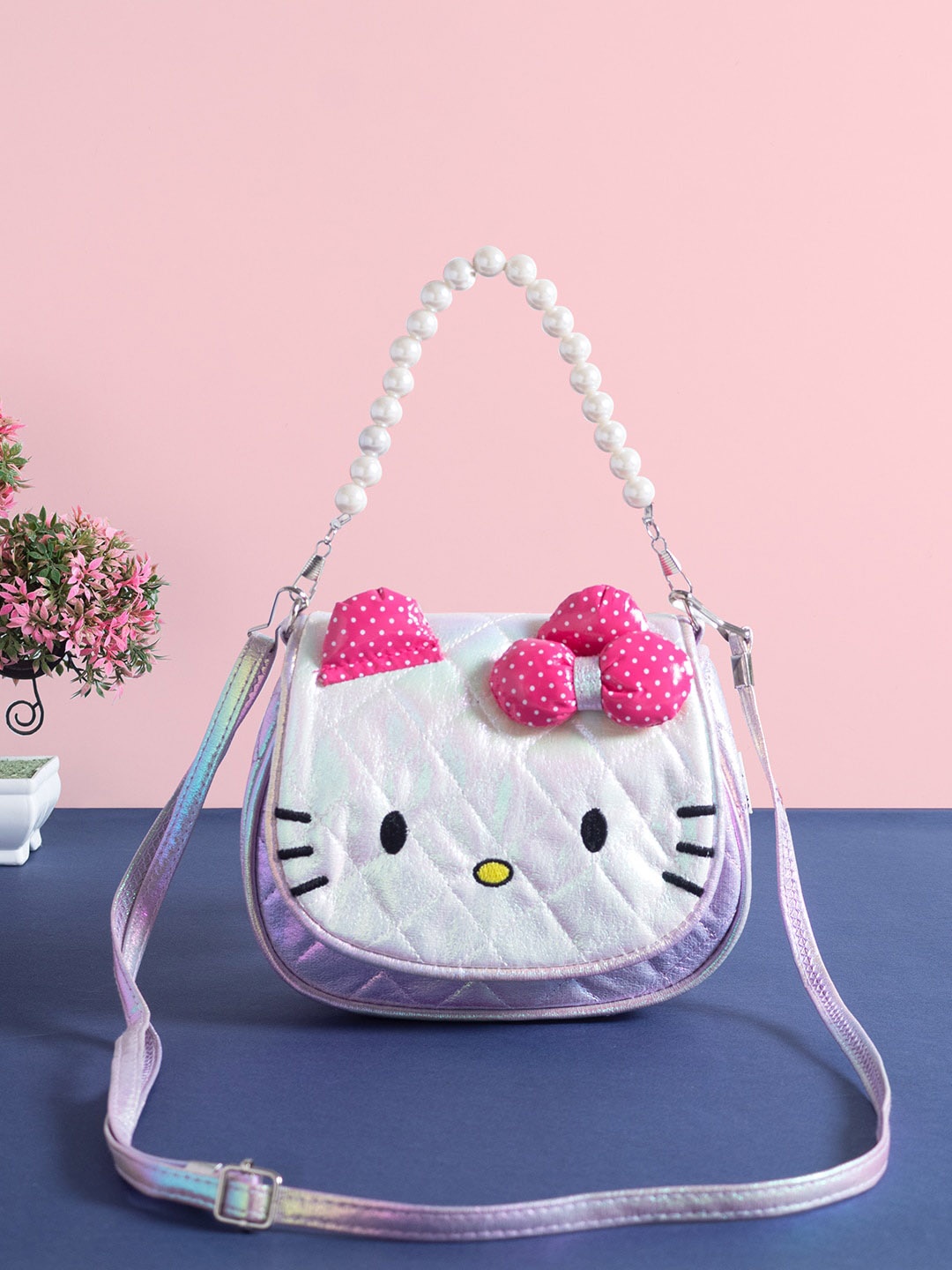 

Golden Peacock Girls Geometric Shopper Sling Bag with Quilted, Lavender