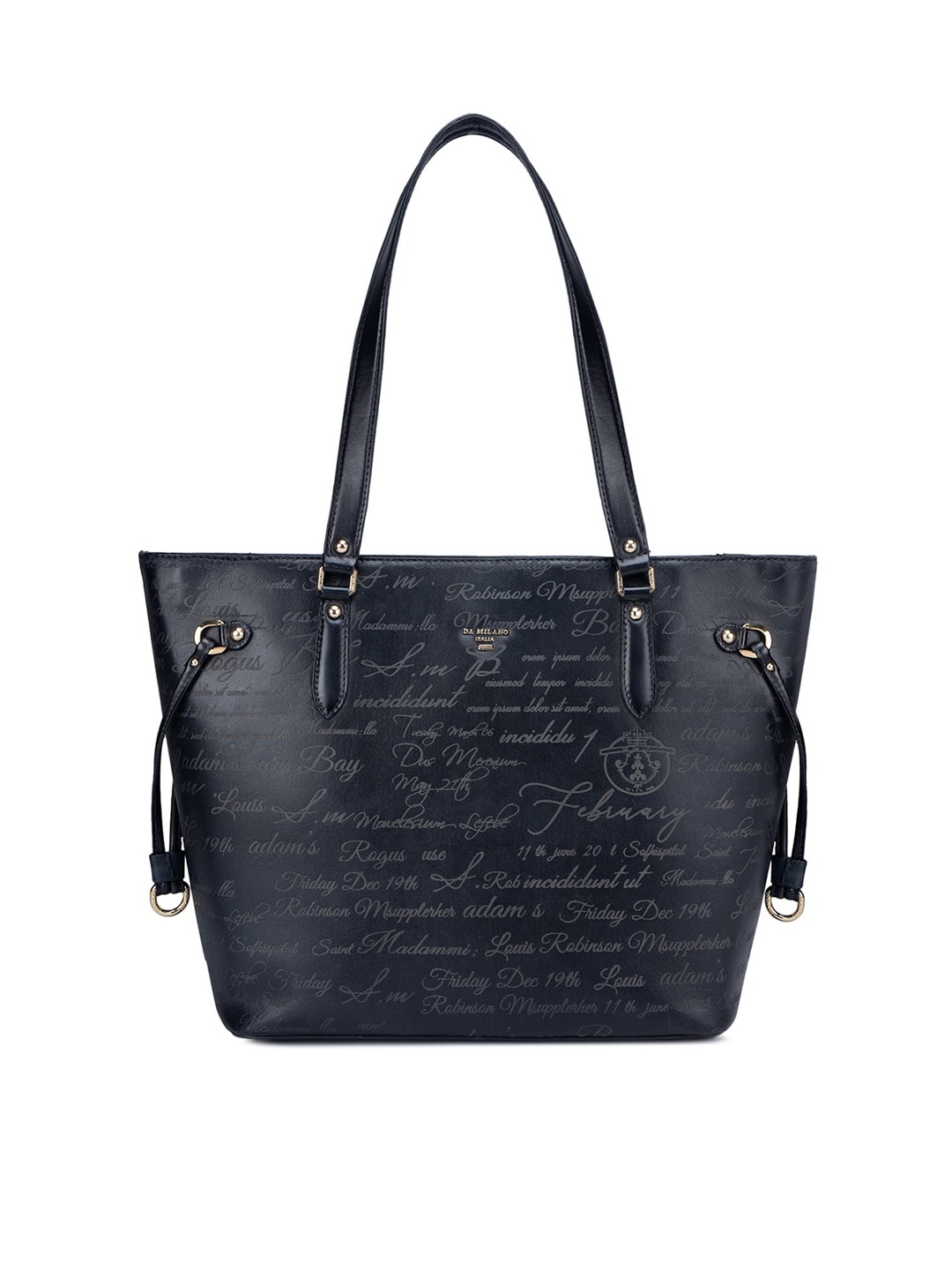 

Da Milano Women Textured Leather Structured Shoulder Bag, Charcoal