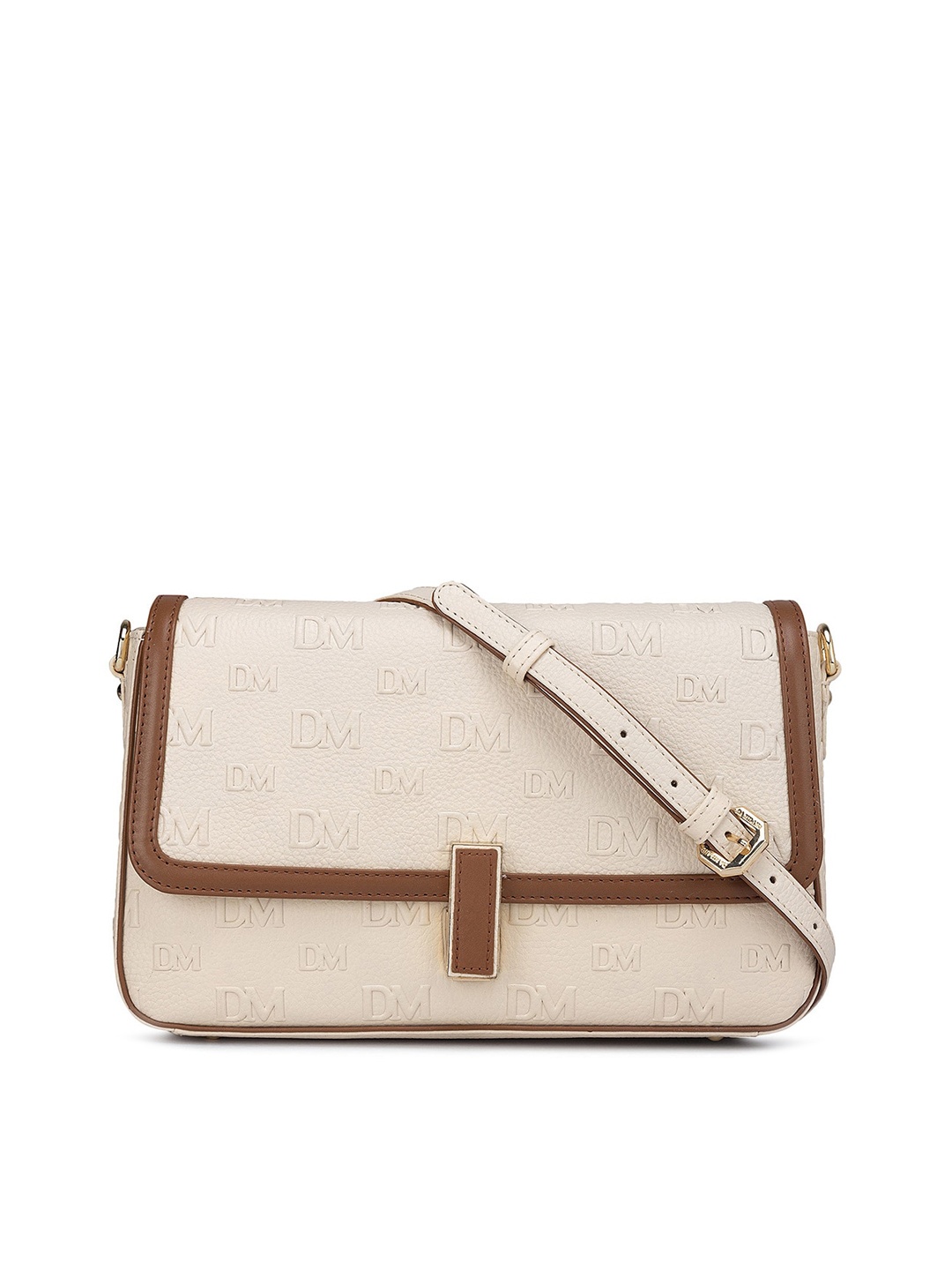 

Da Milano Leather Structured Sling Bag, Nude