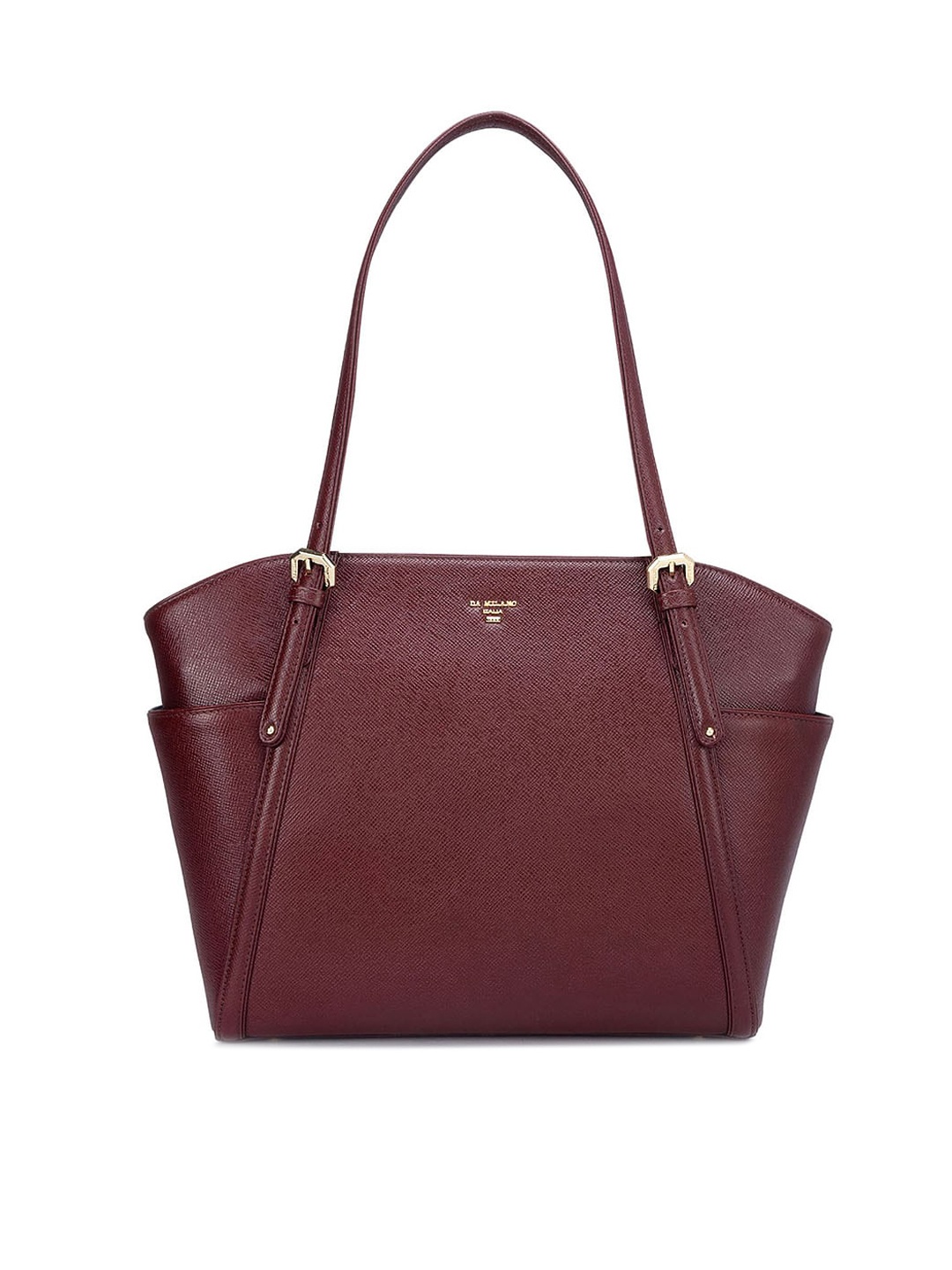 

Da Milano Textured Leather Shopper Shoulder Bag, Red
