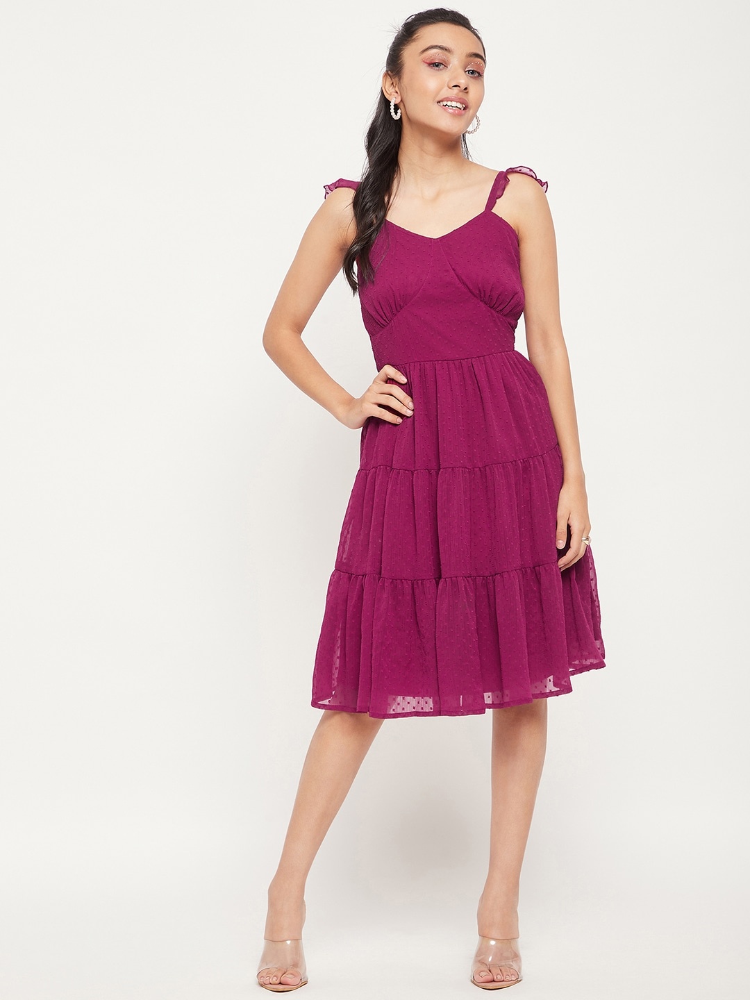 

Antheaa Girls Chiffon Dress, Purple