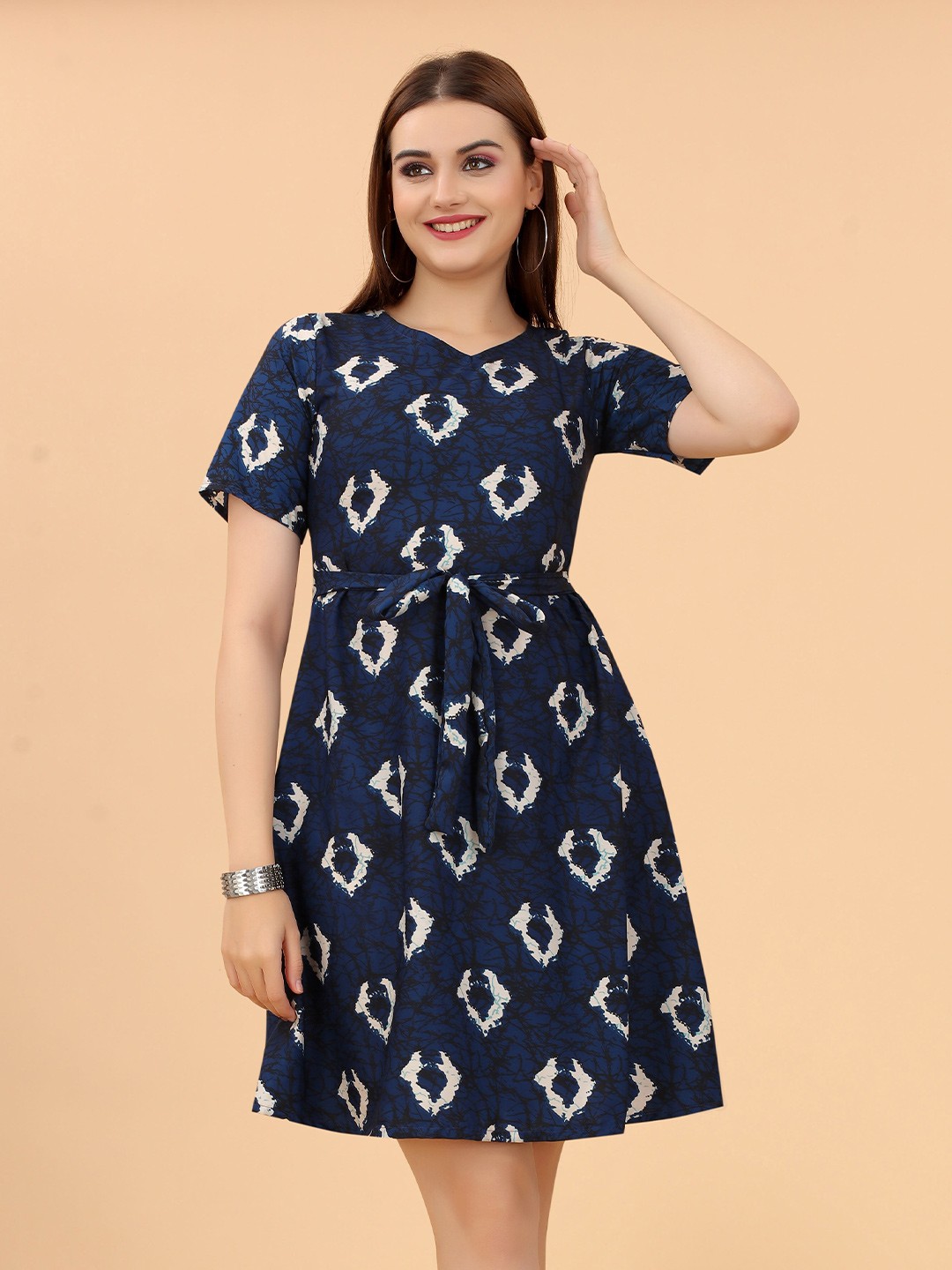 

KETAKI FASHION Crepe Dress, Navy blue