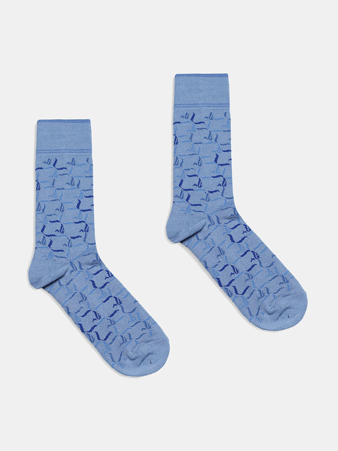 

Blackberrys Men Patterned Calf-Length Socks, Blue