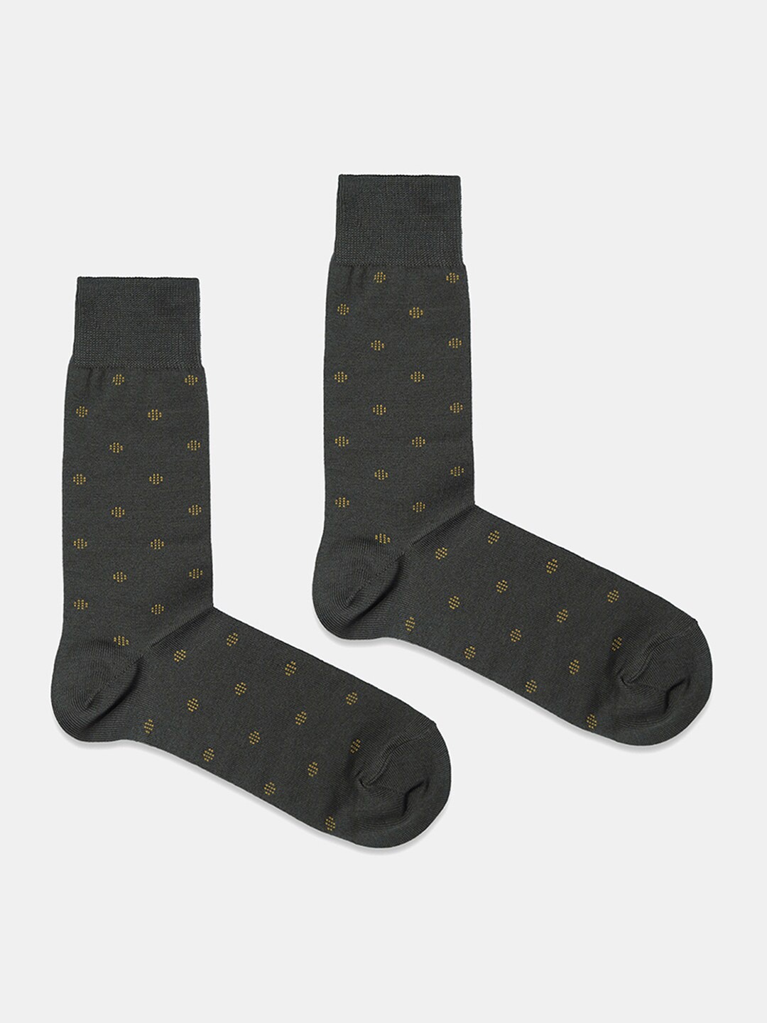 

Blackberrys Men Patterned Calf-Length Socks, Olive