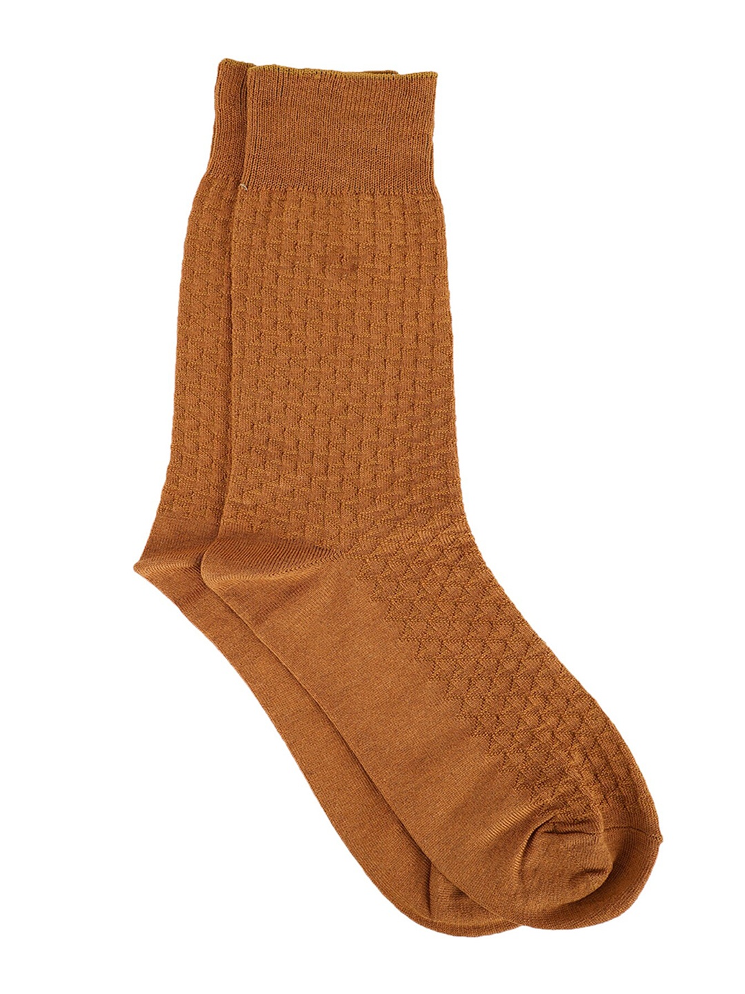 

Blackberrys Men Patterned Calf Length Socks, Gold