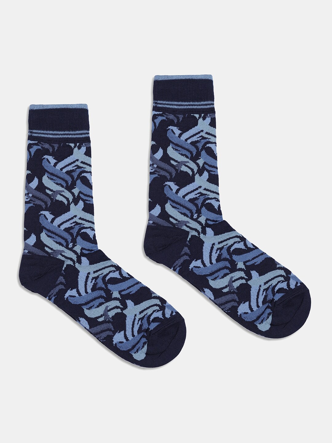 

Blackberrys Men Patterned Calf-Length Socks, Navy blue
