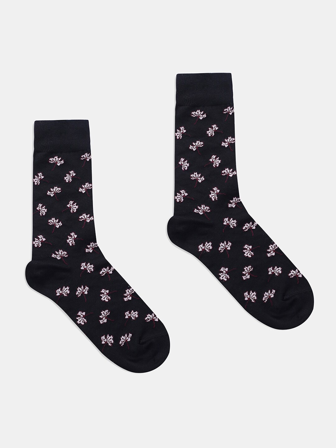 

Blackberrys Men Patterned Calf-Length Socks, Black