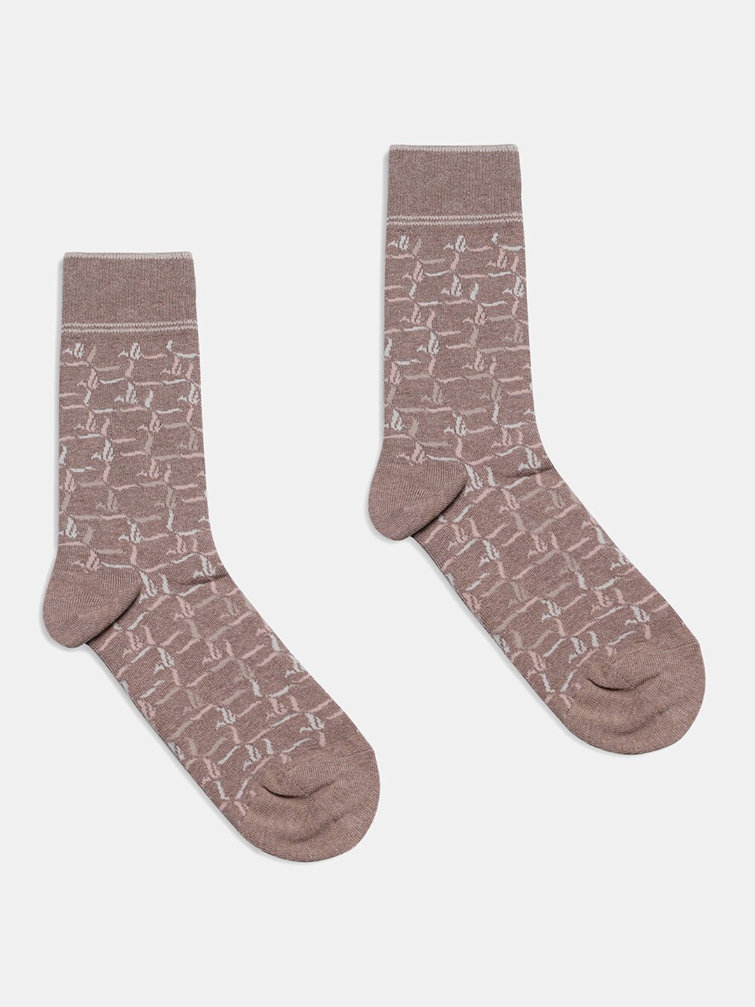 

Blackberrys Men Patterned Calf Length Socks, Brown