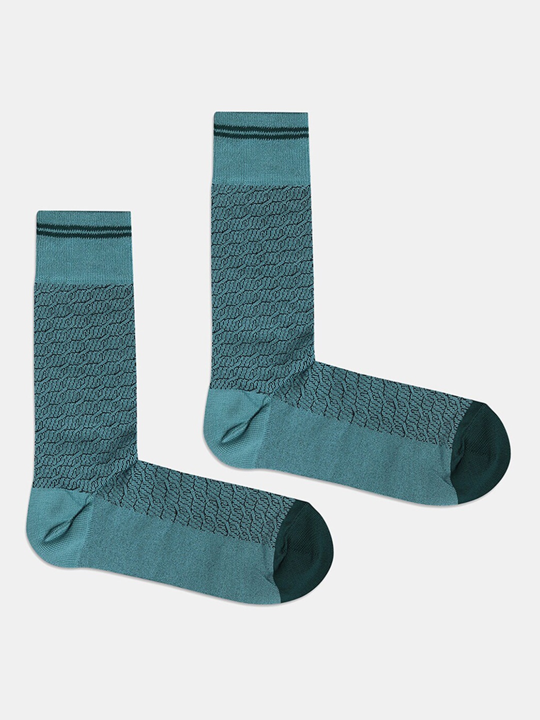 

Blackberrys Men Patterned Calf-length Ribbed Socks, Blue