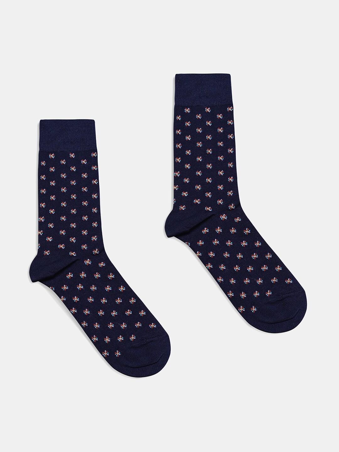 

Blackberrys Men Patterned Calf-Length Socks, Navy blue