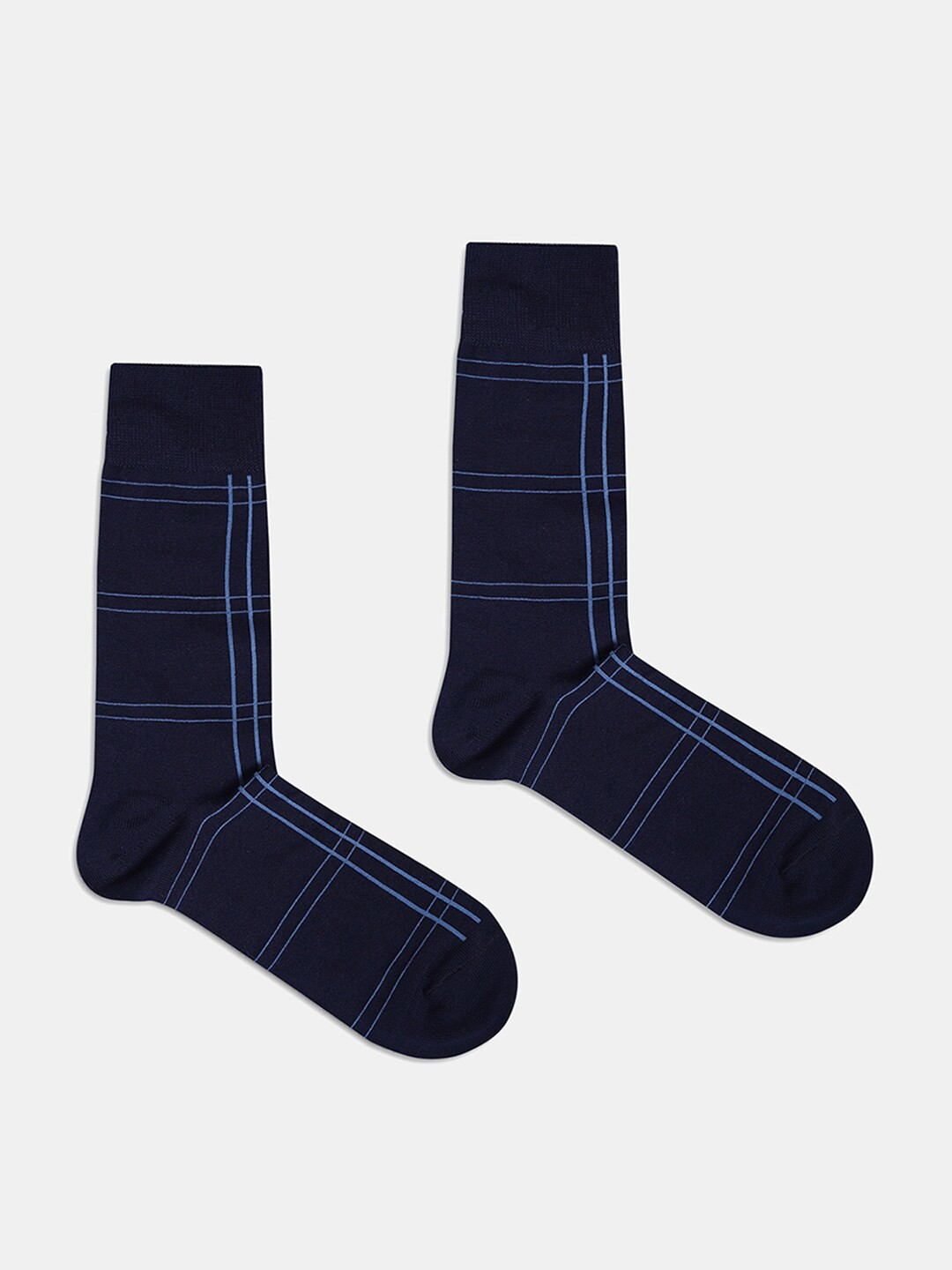 

Blackberrys Omne Men Patterned Calf-Length Socks, Navy blue