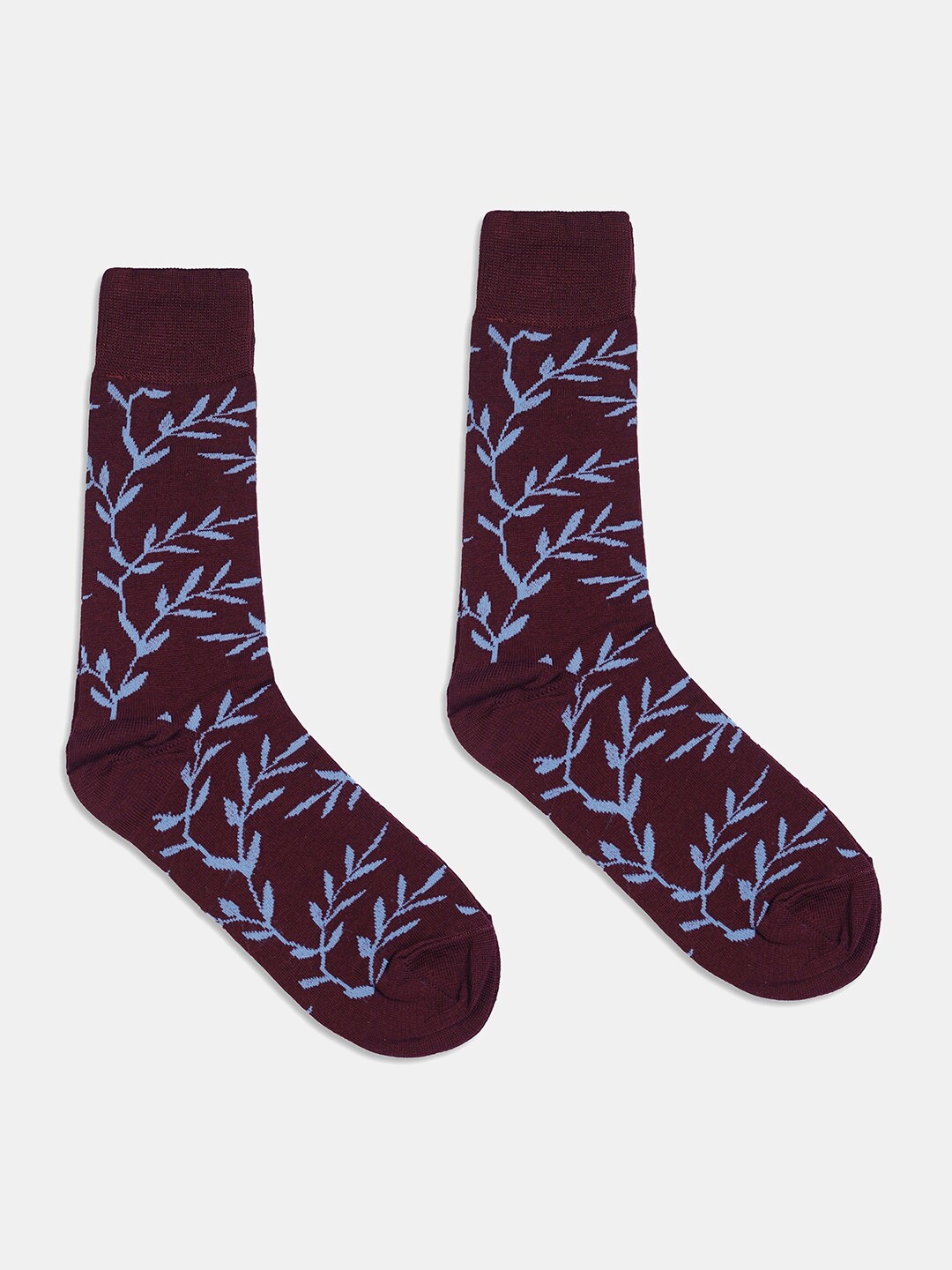 

Blackberrys Men Patterned Calf Length Pure Cotton Socks, Red